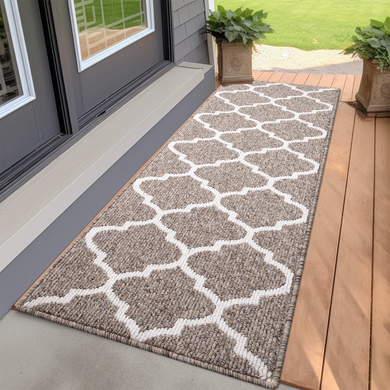 OLANLY Indoor Door Mat, 32x20, Non-Slip Absorbent Resist Dirt Entrance Mat, Washable Low-Profile Inside Floor Doormats for Entryway, Grey