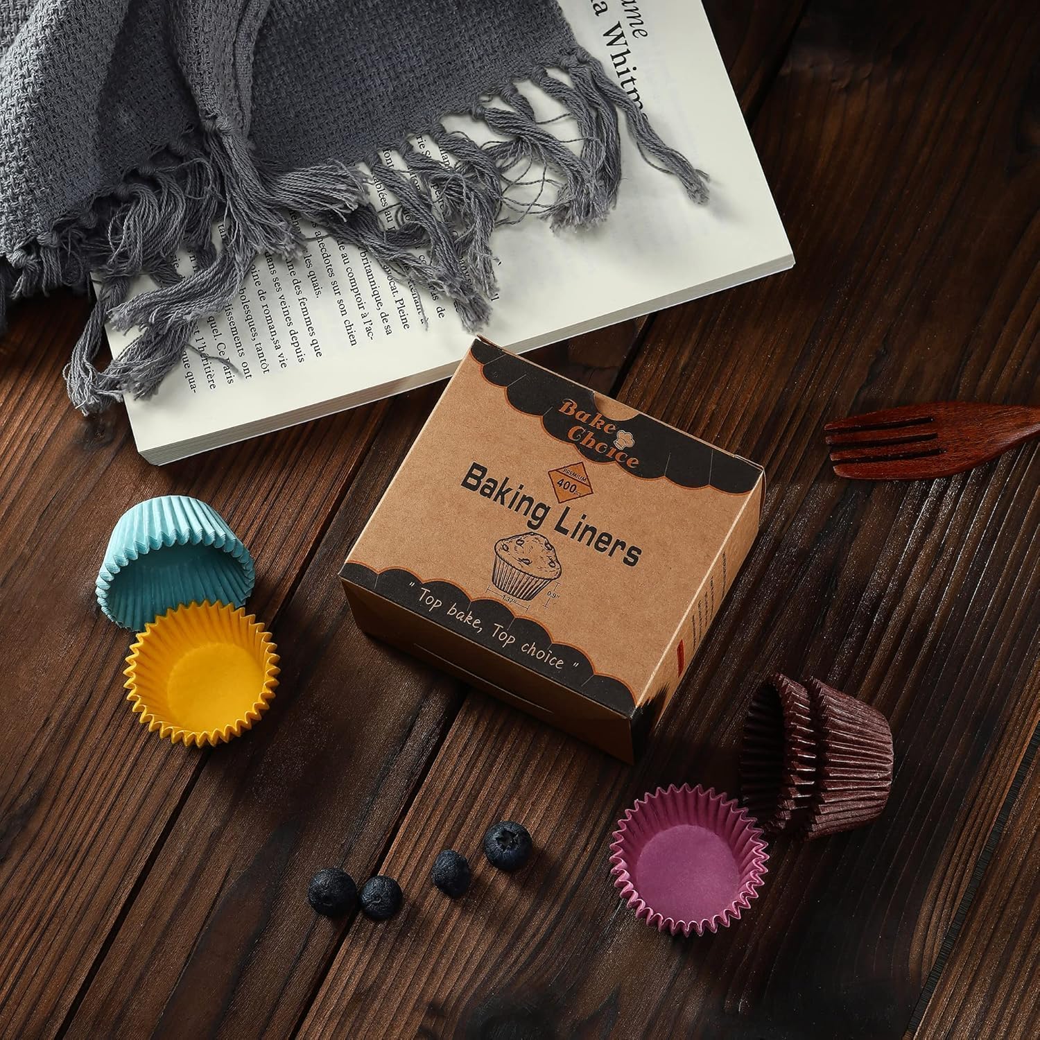 Non-Stick 800pcs Mini Cupcake Liners, Paper, Disposable, Natural, Perfect for Birthday Parties and Social Occasions