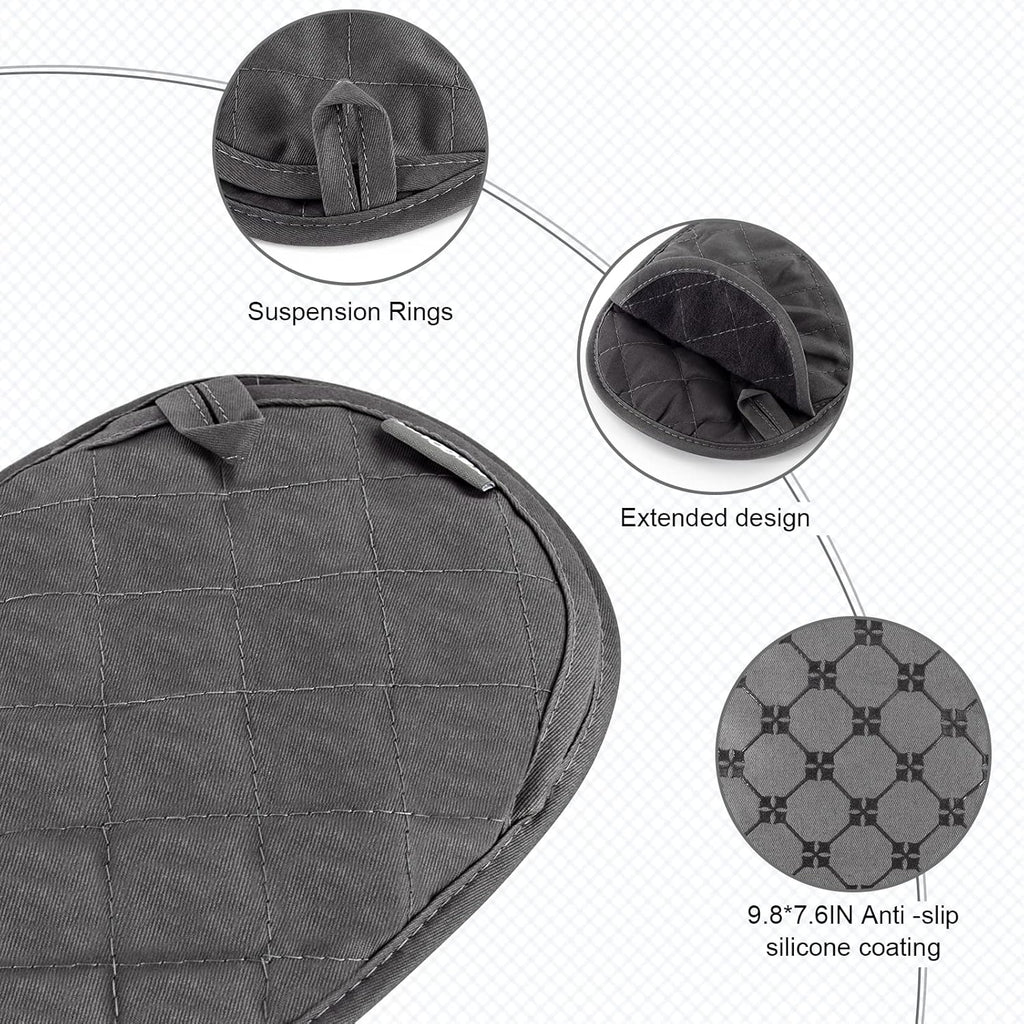 Oven Mitts and Pot Holders with Kitchen Dish Towels