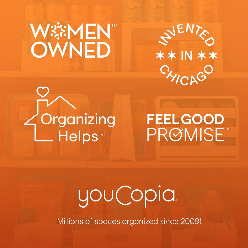 YouCopia SipStation Hydration Caddy, Hydration Packet Storage, Adjustable Electrolyte Powder Organizer, Speckled White