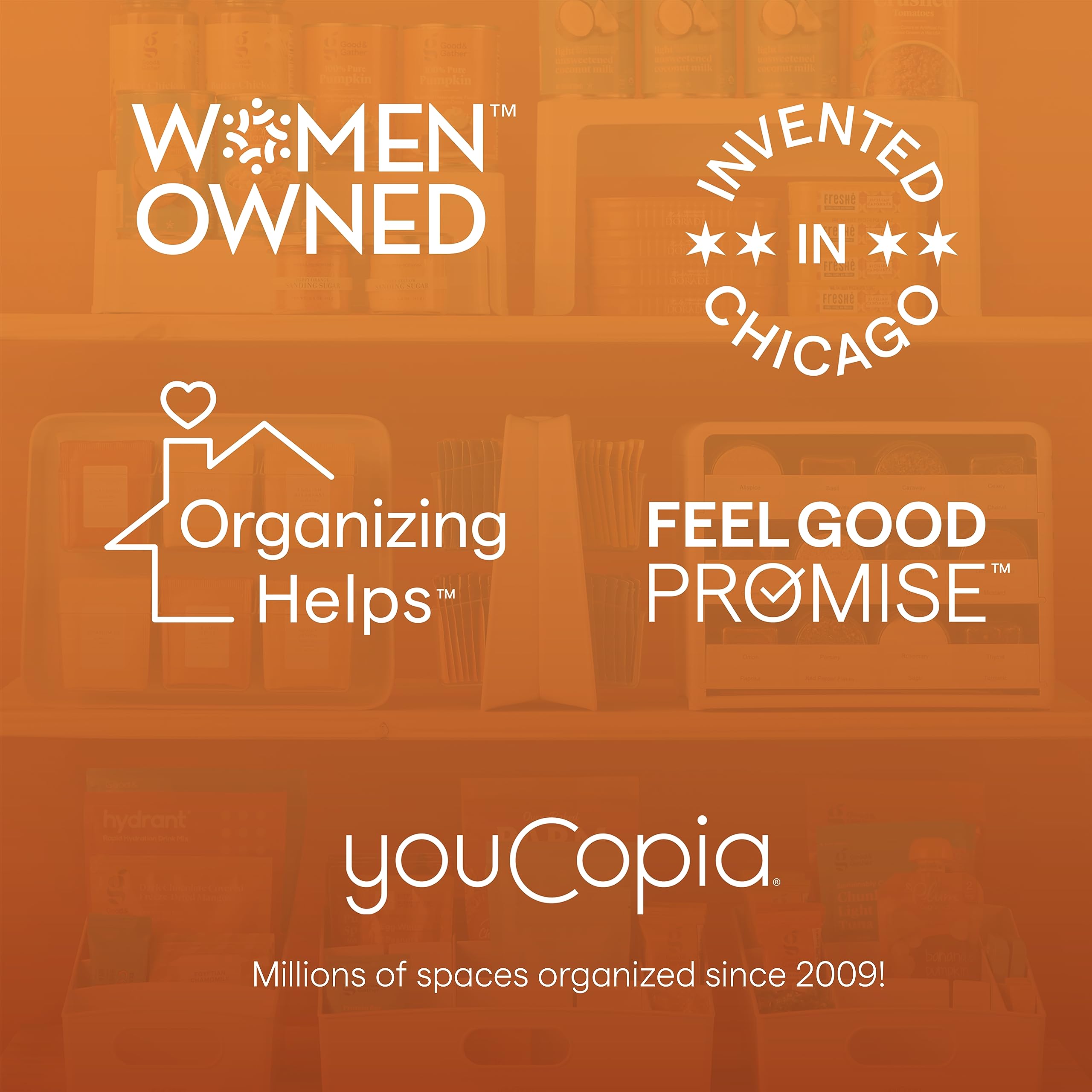 YouCopia SipStation Hydration Caddy, Hydration Packet Storage, Adjustable Electrolyte Powder Organizer, Speckled White