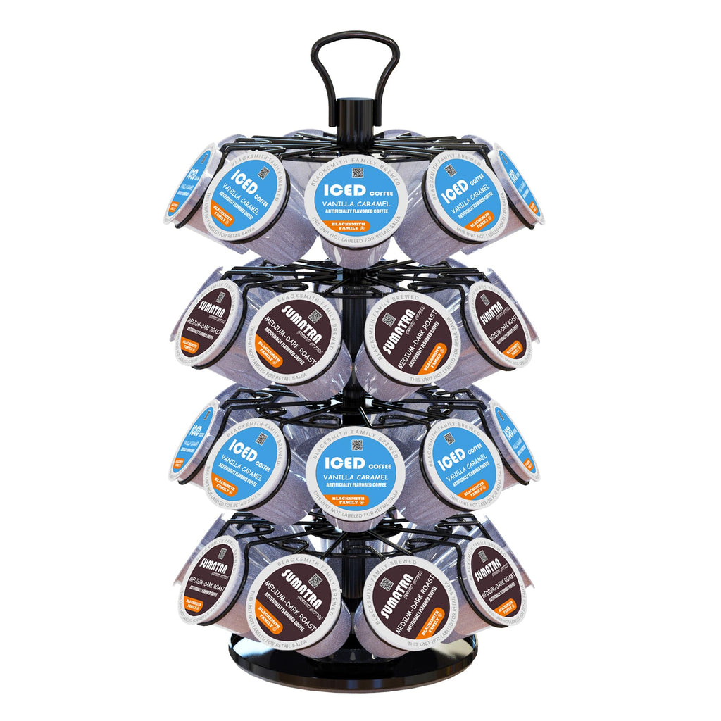 K Cup Holders,K Cup Holder, K Cups Holder,K Cup Carousel, Coffee Pods Holder Storage Organizer Stand,No Assembly Required,Black (Capacity of 40 Pods, Black)