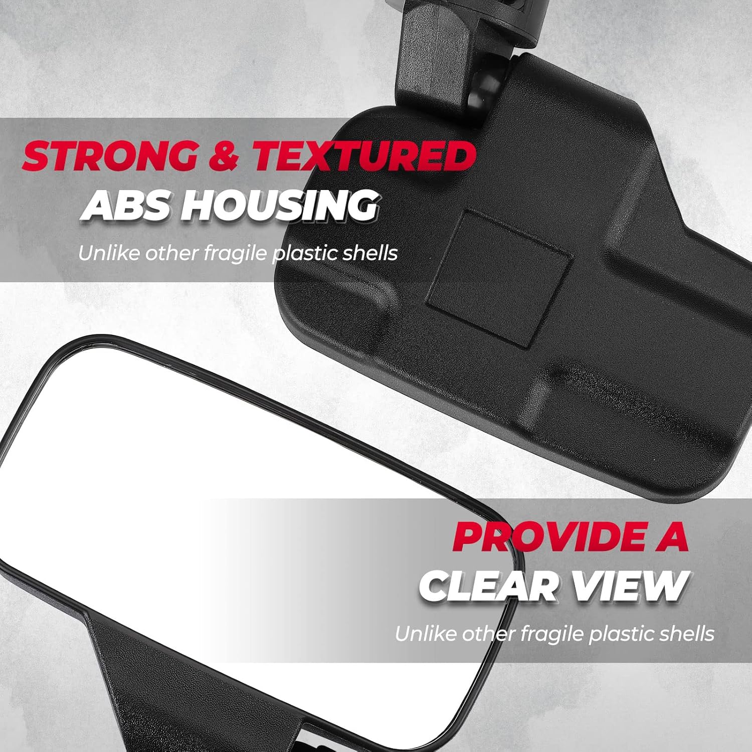 KEMIMOTO UTV Side Mirrors And Center Mirror Set Compatible With Polaris Ranger 500 900 1000 XP Defender w/Pro-Fit Profiled Tube UTV Rearview Mirrors Rear View Mirror Accessories