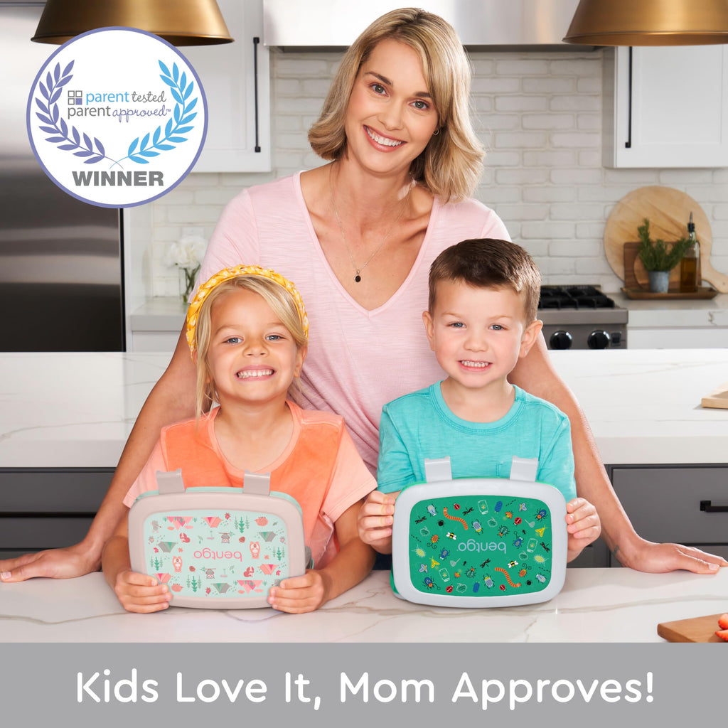 Bentgo Kids Prints Leak-Proof, 5-Compartment Bento-Style Kids Lunch Box - Ideal Portion Sizes for Ages 3-7, Durable, Drop-Proof, Dishwasher Safe, & PFAS & BPA-Free Materials (Unicorn)
