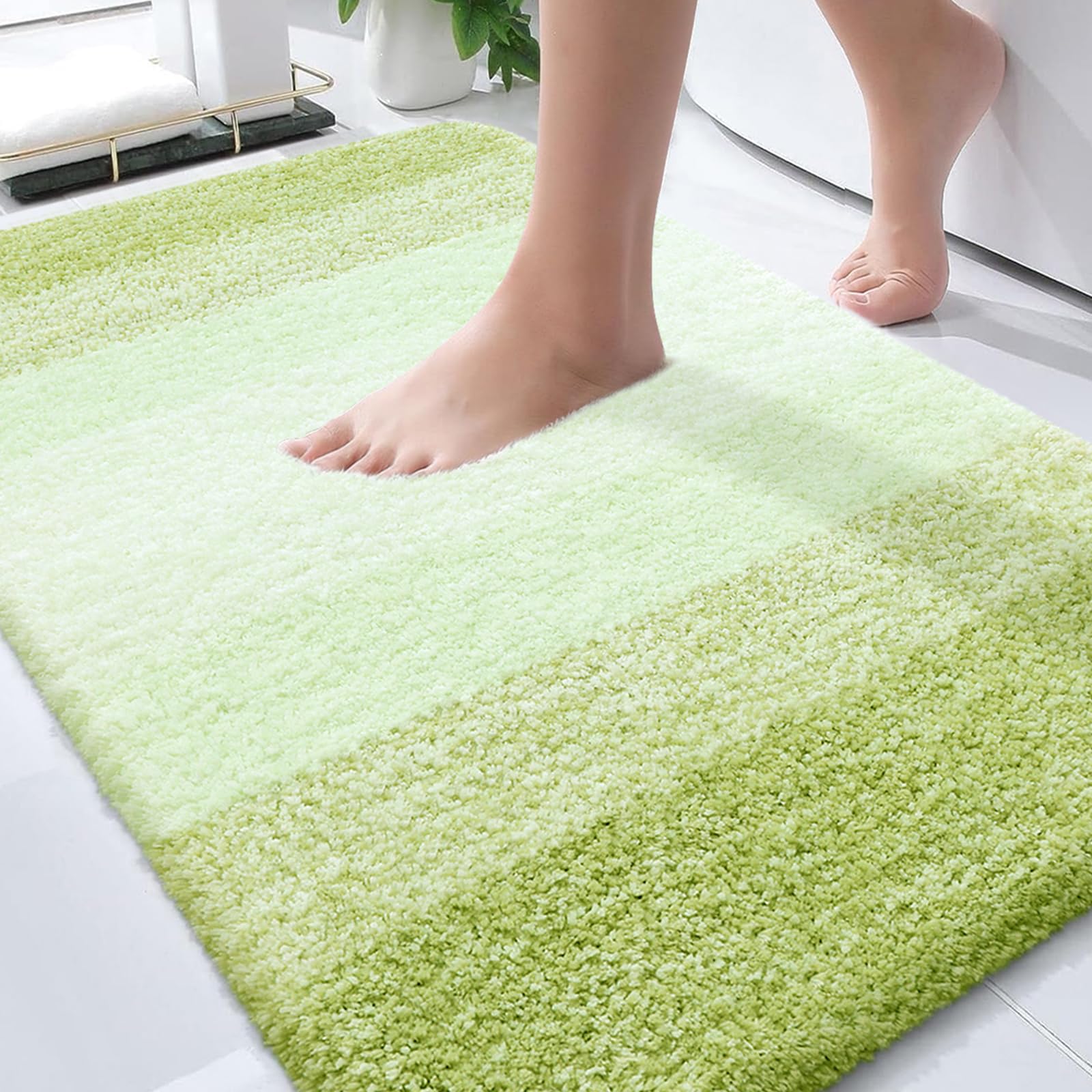 OLANLY Bathroom Rugs Mat 30x20, Extra Soft Absorbent Microfiber Bath Rugs, Rubber Backing, Quick Dry, Machine Washable Bath Mats for Bathroom Floor, Tub and Shower, Home Decor Accessories, Grey