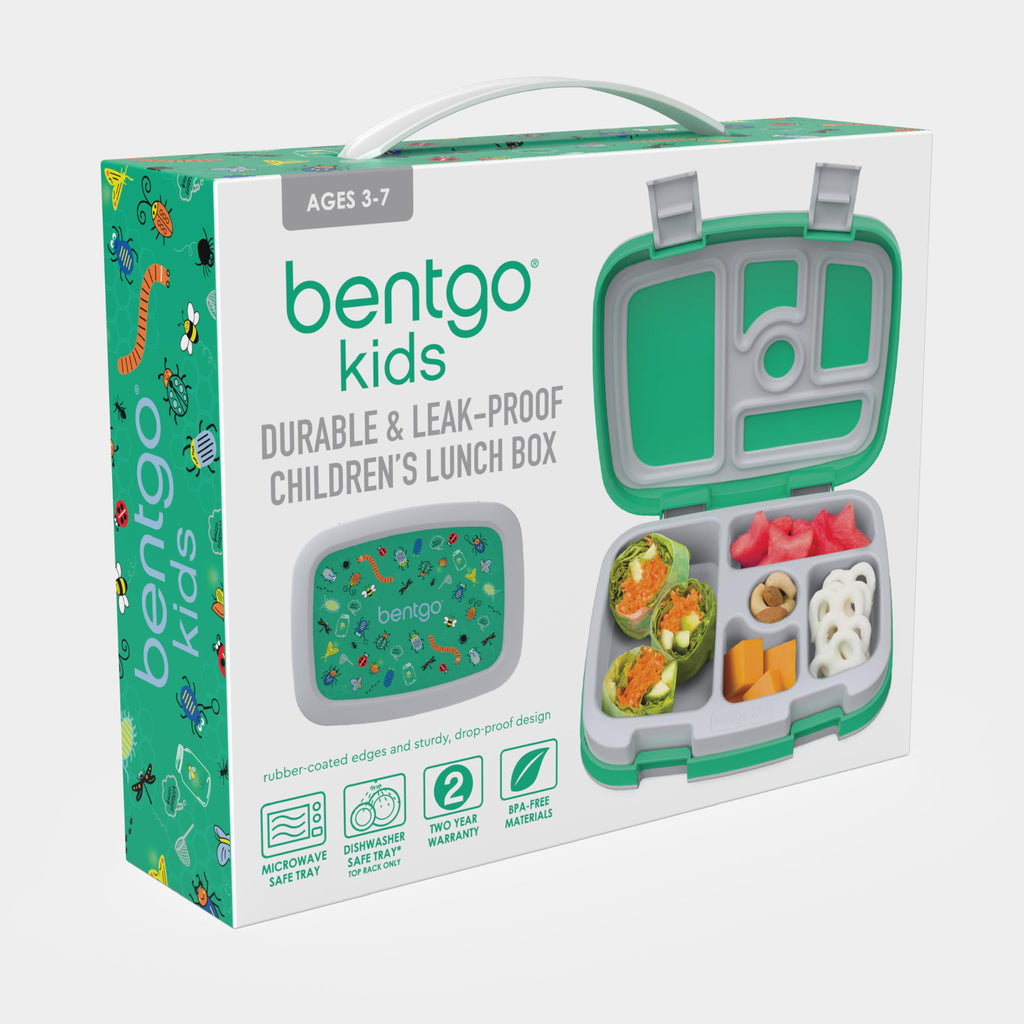 Bentgo Kids Prints Leak-Proof, 5-Compartment Bento-Style Kids Lunch Box - Ideal Portion Sizes for Ages 3-7, Durable, Drop-Proof, Dishwasher Safe, & PFAS & BPA-Free Materials (Unicorn)