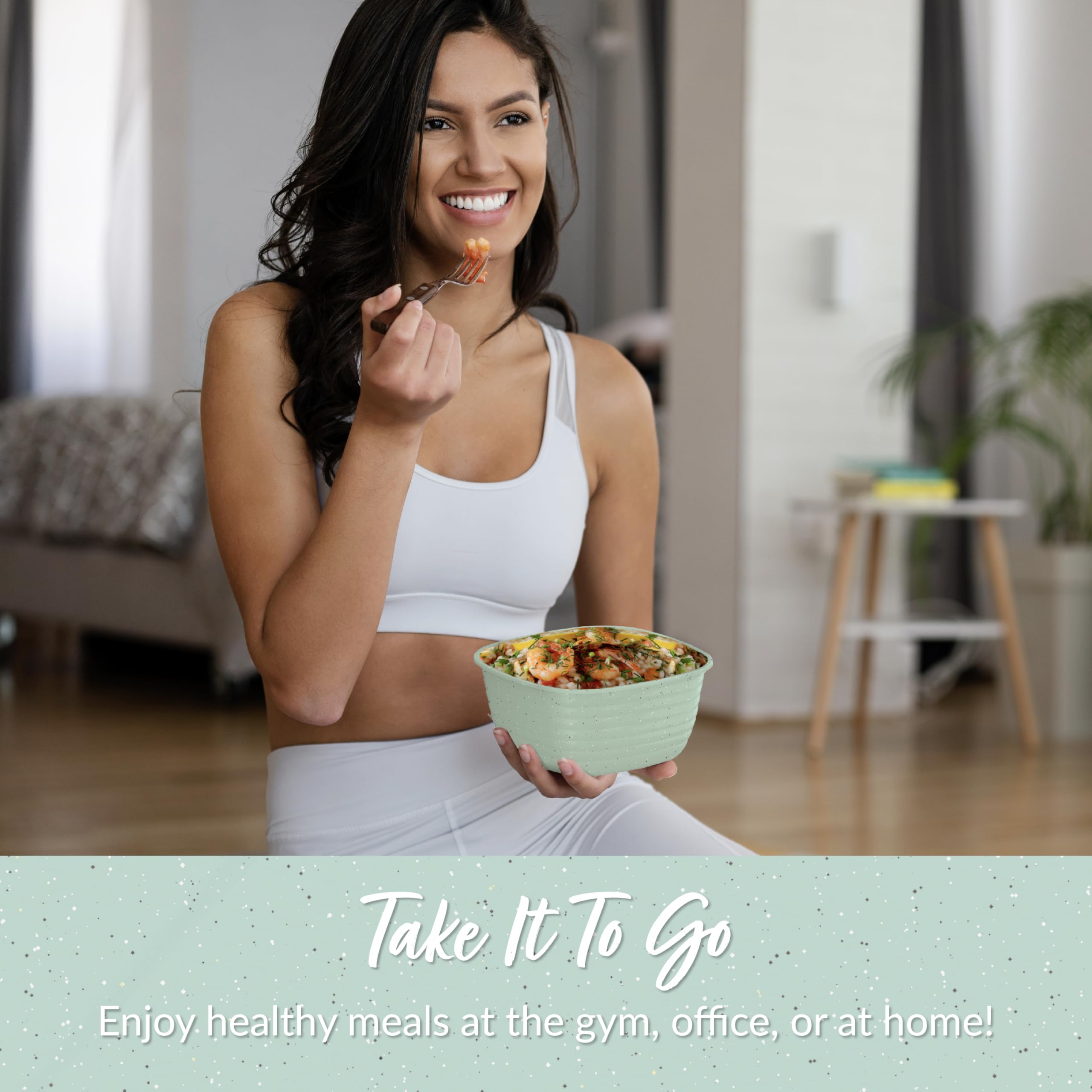 Bentgo Prep - 1-Compartment Bowls with Custom Fit Lids - Reusable, Microwaveable, Durable, PFAS & BPA-Free, Freezer and Dishwasher Safe Meal Prep Food Storage - 10 Bowls & 10 Lids (Graphite)