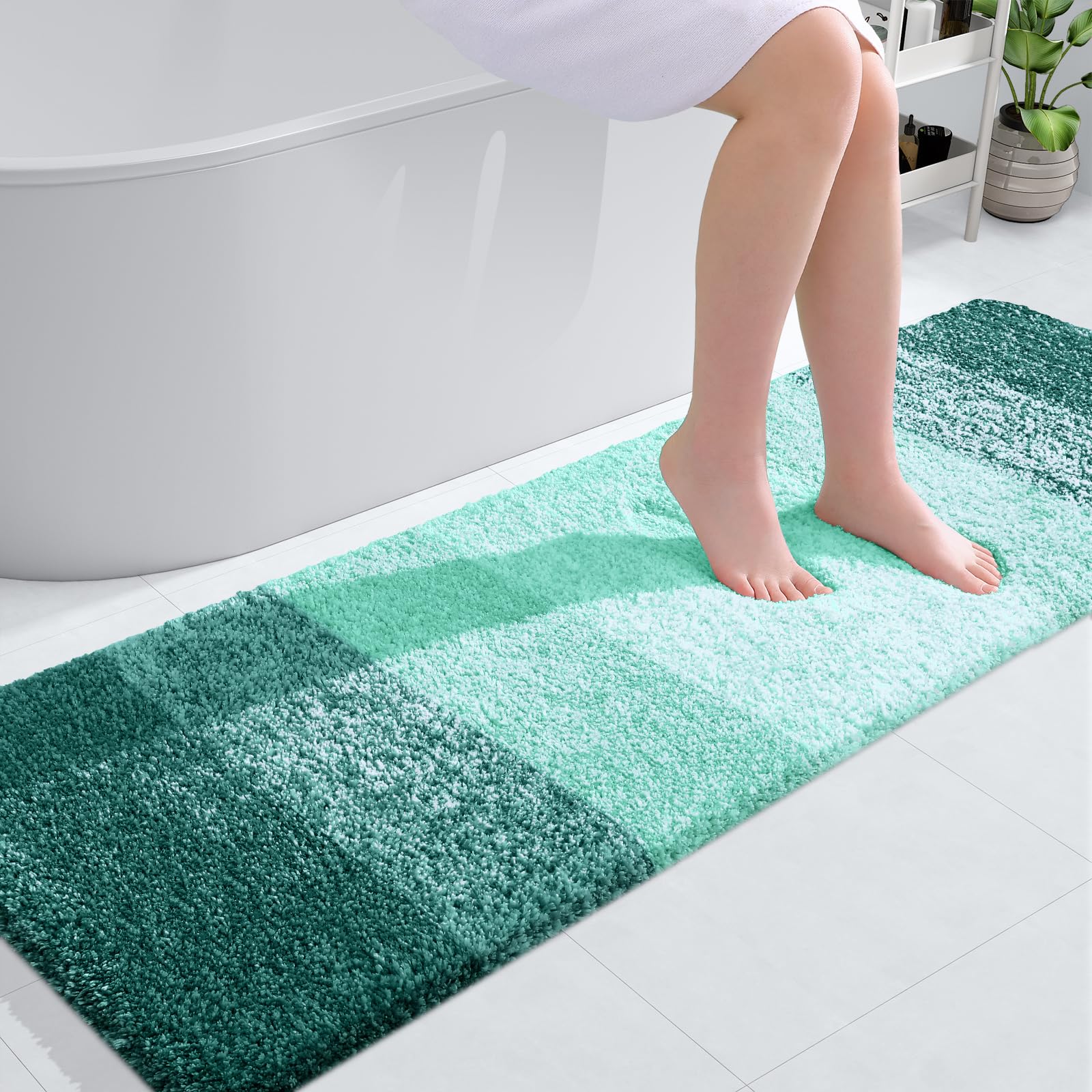 OLANLY Bathroom Rugs Mat 30x20, Extra Soft Absorbent Microfiber Bath Rugs, Rubber Backing, Quick Dry, Machine Washable Bath Mats for Bathroom Floor, Tub and Shower, Home Decor Accessories, Grey
