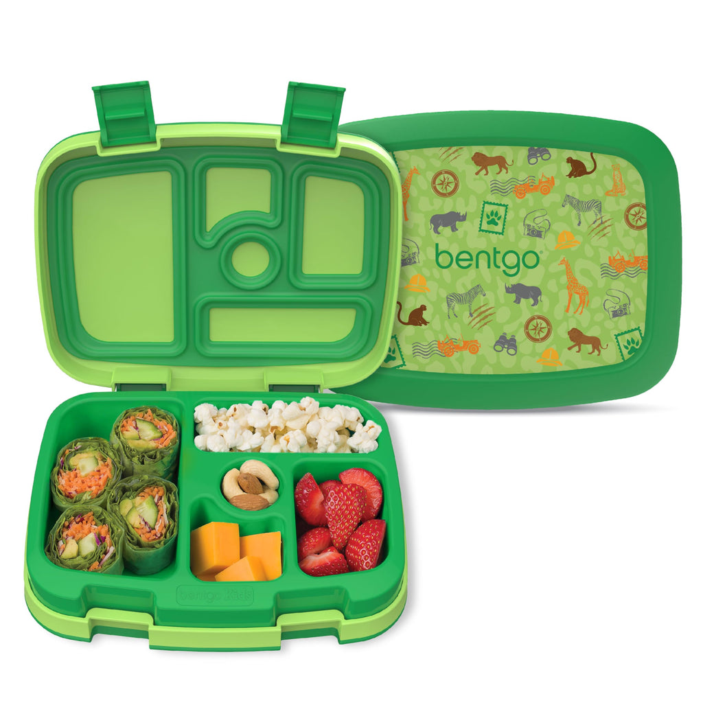 Bentgo Kids Prints Leak-Proof, 5-Compartment Bento-Style Kids Lunch Box - Ideal Portion Sizes for Ages 3-7, Durable, Drop-Proof, Dishwasher Safe, & PFAS & BPA-Free Materials (Unicorn)