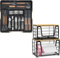Homecor Silverware Drawer Organizer+ Extra Large Stackable Storage