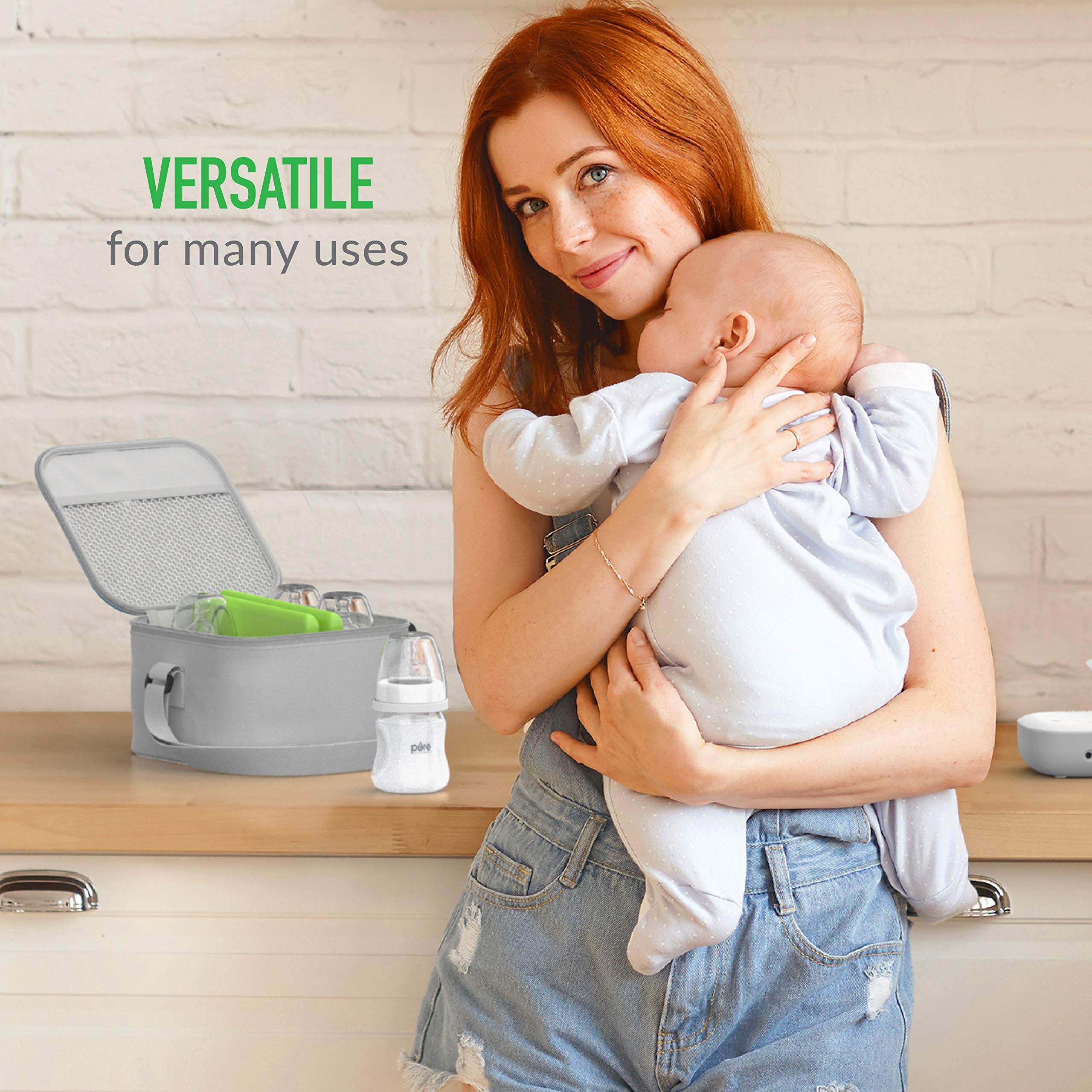 Bentgo Ice Lunch Chillers - Ultra-Thin Ice Packs Perfect for Everyday Use in Lunch Bags, Lunch Boxes and Coolers - 4 Pack (Gray)