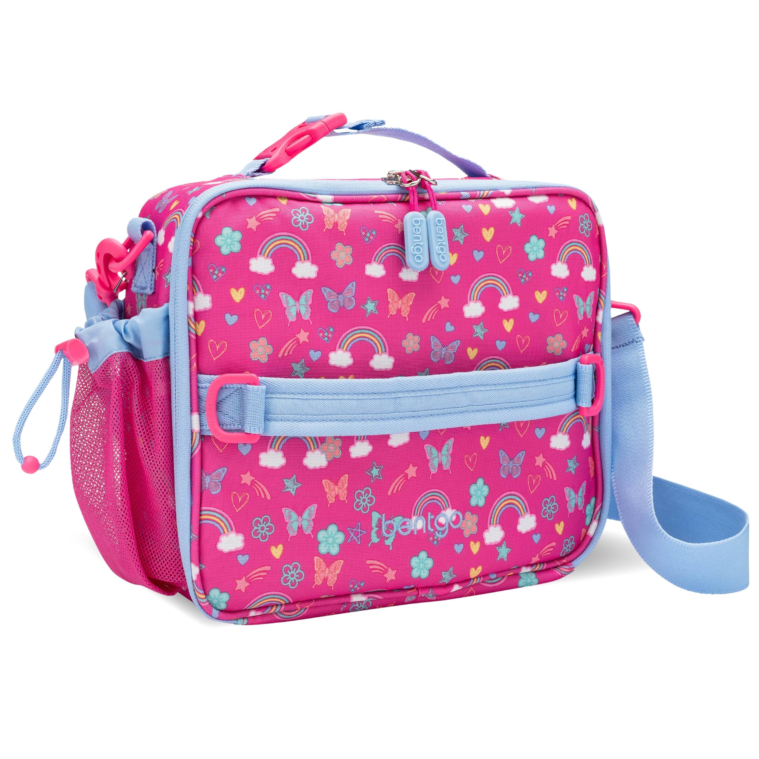 Bentgo Kids Lunch Bag - Durable, Double-Insulated Lunch Bag for Kids 3+; Holds Lunch Box, Water Bottle, & Snacks; Easy-Clean Water-Resistant Fabric & Multiple Zippered Pockets (Mermaid)