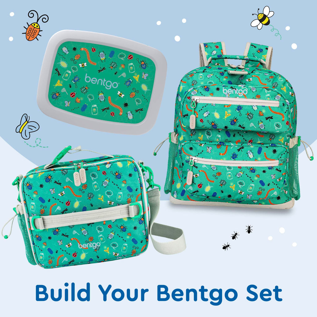 Bentgo Kids Lunch Bag - Durable, Double-Insulated Lunch Bag for Kids 3+; Holds Lunch Box, Water Bottle, & Snacks; Easy-Clean Water-Resistant Fabric & Multiple Zippered Pockets (Mermaid)