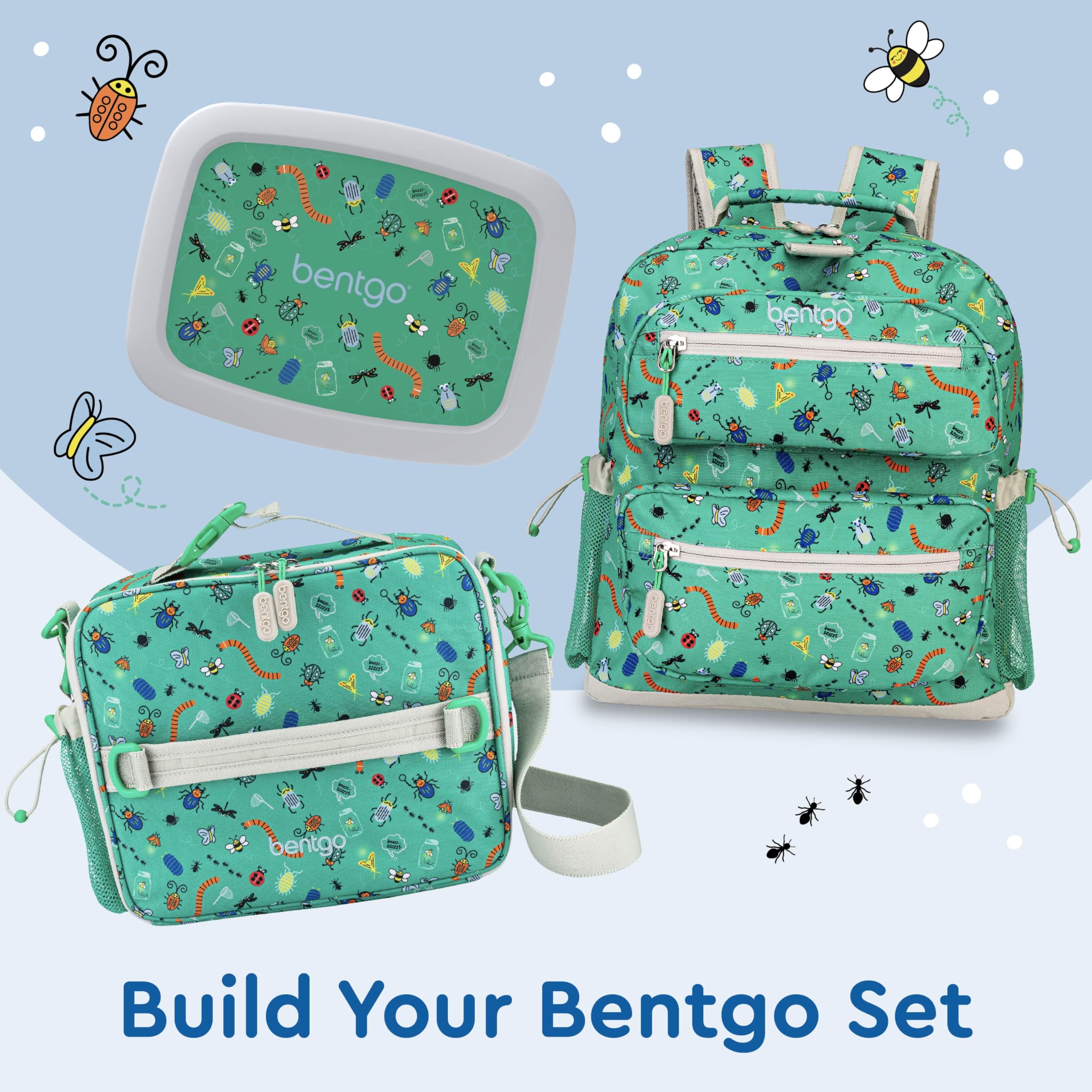Bentgo Kids Lunch Bag - Durable, Double-Insulated Lunch Bag for Kids 3+; Holds Lunch Box, Water Bottle, & Snacks; Easy-Clean Water-Resistant Fabric & Multiple Zippered Pockets (Mermaid)