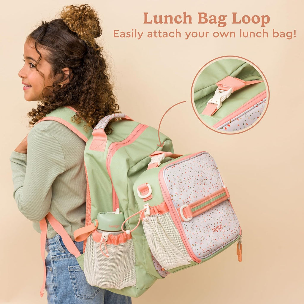 Bentgo® Kids 14” Backpack Set With Kids Prints Lunch Box (Geo Speckle)
