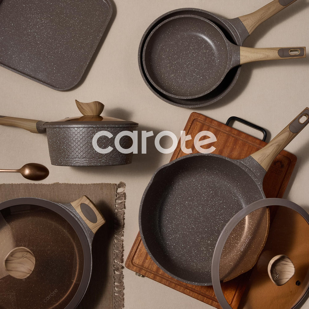 CAROTE 26PCS Pots and Pans Set Non Stick, Cookware Set Pots and Pans Induction Cook Ware, Nonstick Kitchen Cooking, PFOA Free