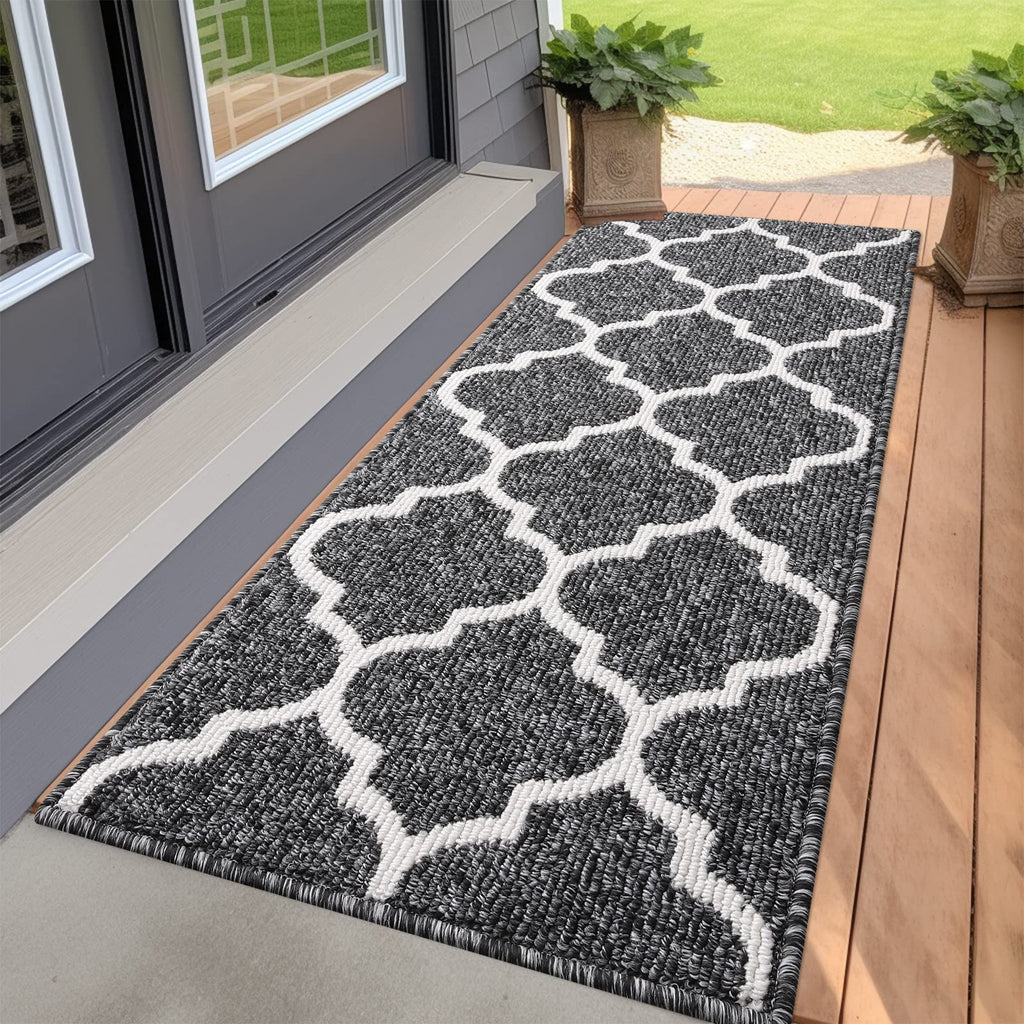 OLANLY Indoor Door Mat, 32x20, Non-Slip Absorbent Resist Dirt Entrance Mat, Washable Low-Profile Inside Floor Doormats for Entryway, Grey