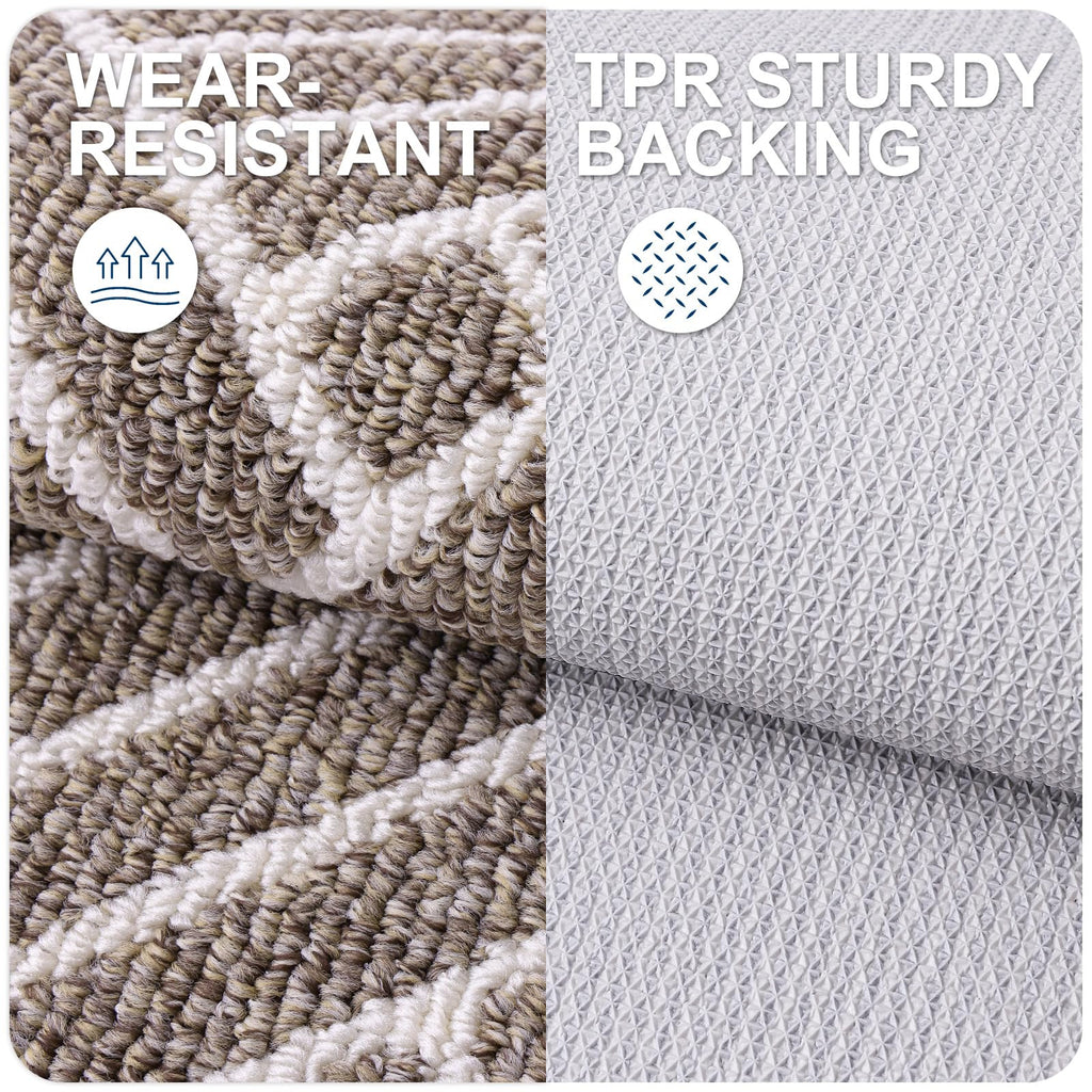 OLANLY Indoor Door Mat, 32x20 Inch, Dirt Resistant and Absorbent, Non-Slip Rubber Backing Floor Mats, Easy Clean Low-Profile Doormat for Entryway, Front Door, and Inside Entrance, Grey