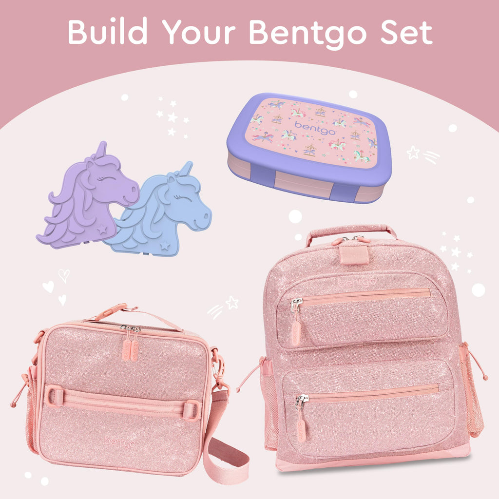 Bentgo Kids Prints Leak-Proof, 5-Compartment Bento-Style Kids Lunch Box - Ideal Portion Sizes for Ages 3-7, Durable, Drop-Proof, Dishwasher Safe, & PFAS & BPA-Free Materials (Unicorn)