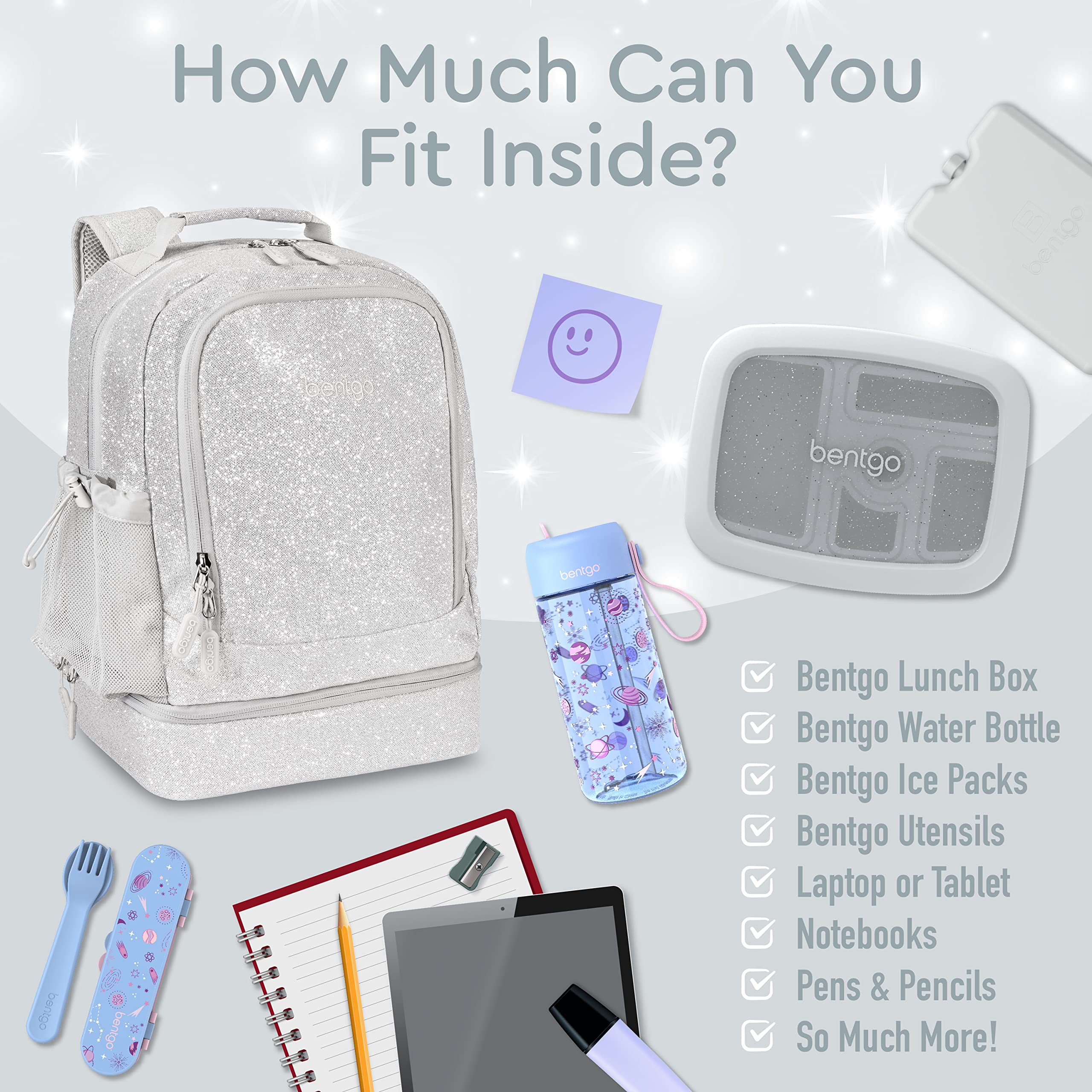 Bentgo Kids 2-in-1 Backpack & Insulated Lunch Bag - Durable 16” Backpack & Lunch Container in Unique Prints for School & Travel - Water Resistant, Padded & Large Compartments (Dinosaur)