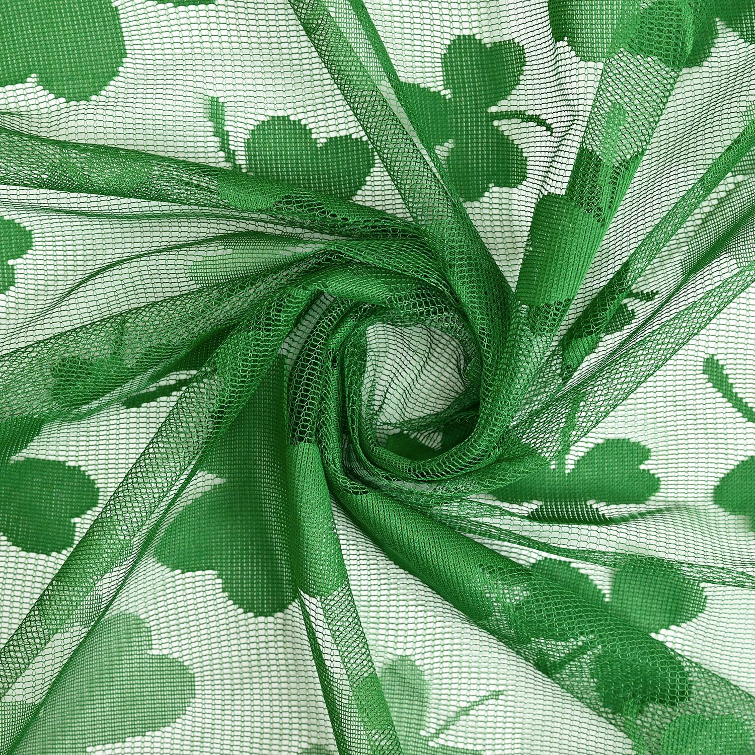 Artoid Mode Lace Jacquard Shamrock Clover Lucky St Patrick's Day Table Runner, Kitchen Dining Table Decoration for Home Party Decor 13x72 Inch