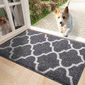 OLANLY Indoor Door Mat, 32x20, Non-Slip Absorbent Resist Dirt Entrance Mat, Washable Low-Profile Inside Floor Doormats for Entryway, Grey