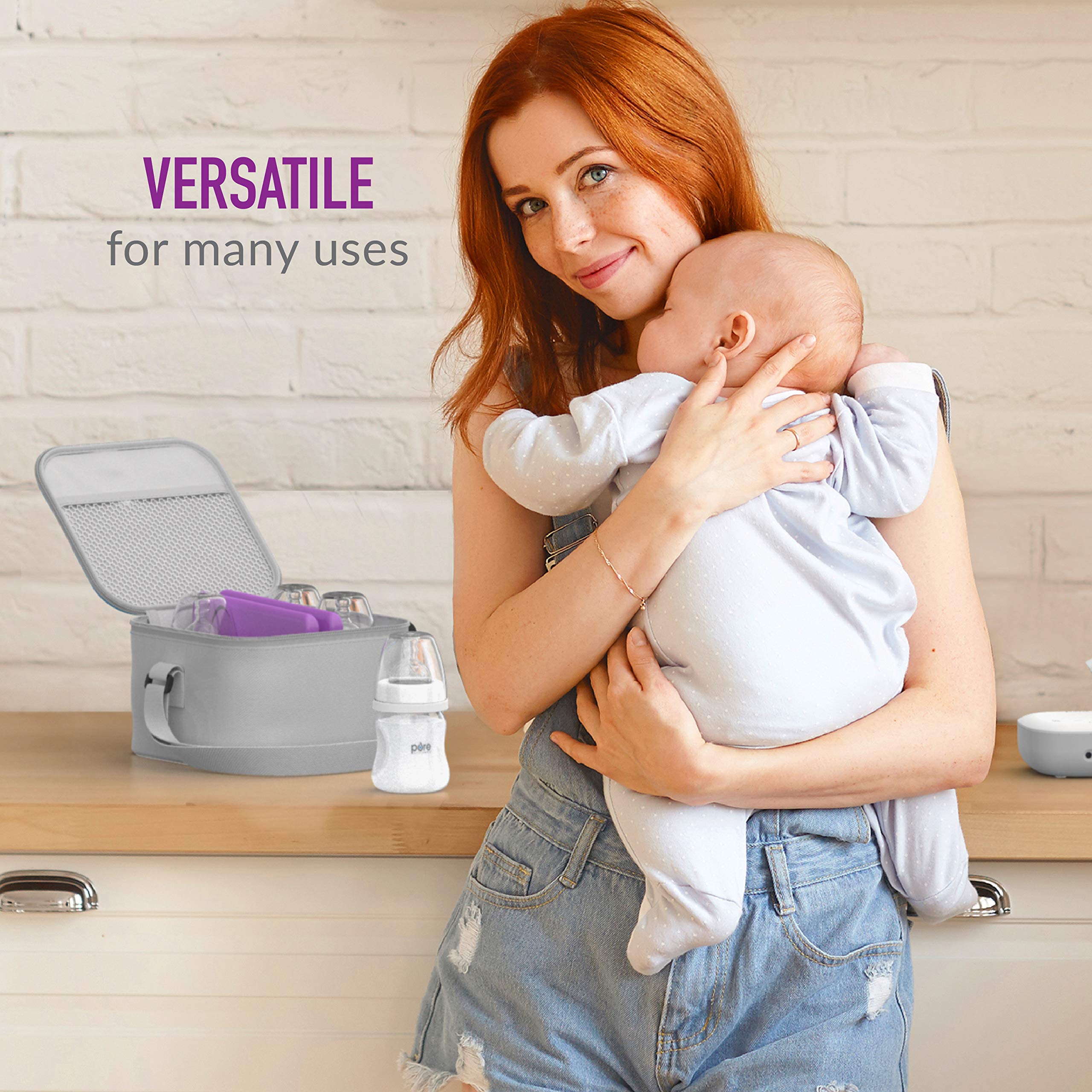 Bentgo Ice Lunch Chillers - Ultra-Thin Ice Packs Perfect for Everyday Use in Lunch Bags, Lunch Boxes and Coolers - 4 Pack (Gray)