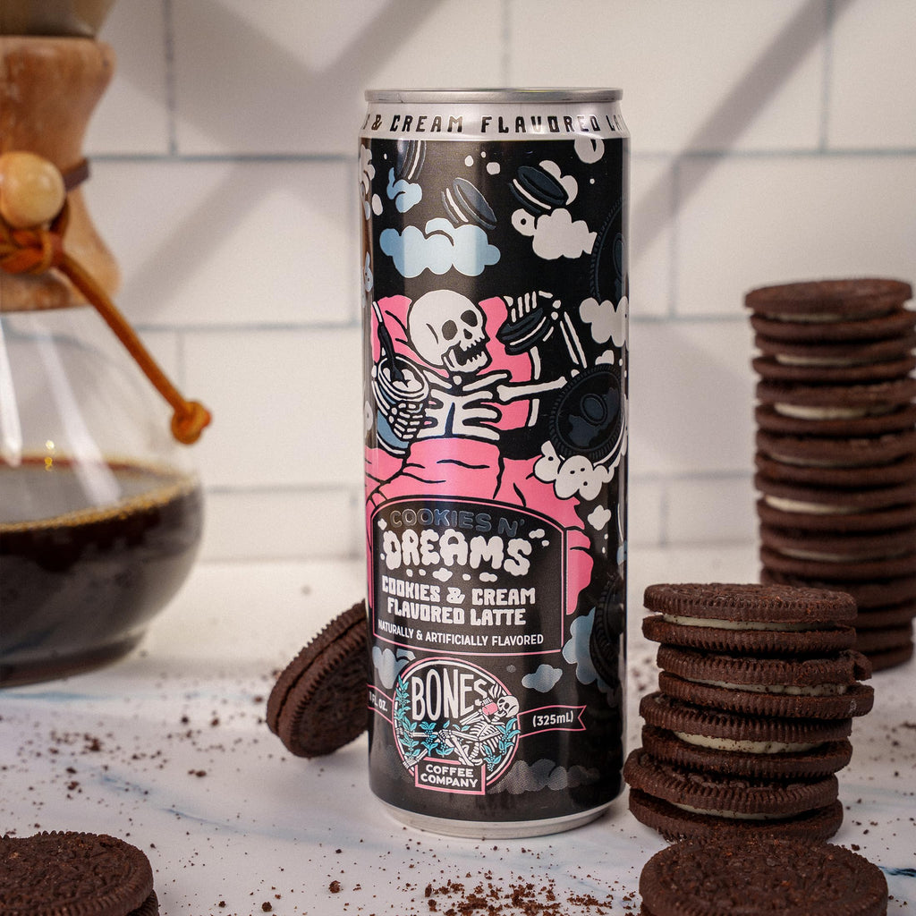 Bones Coffee Company S'mores Iced Coffee Latte - S'mores Flavored Canned Coffee Drink - 12 Pack Cans - 11 Oz Each