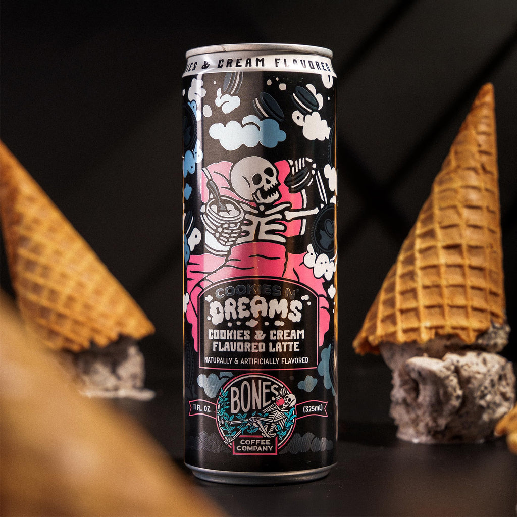 Bones Coffee Company S'mores Iced Coffee Latte - S'mores Flavored Canned Coffee Drink - 12 Pack Cans - 11 Oz Each