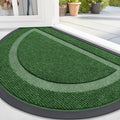 OLANLY Front Door Mat Indoor Outdoor Entrance, Waterproof All-Season, All-Weather Doormat, Sturdy Natural Rubber, Fade Resistant, Low Profile, Easy Clean Patio Porch Entryway Mat, 29.5x17, Black