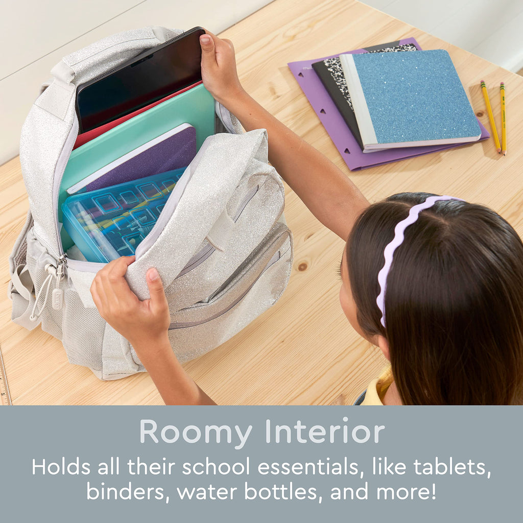 Bentgo Kids Backpack - Lightweight 14” Backpack in Fun Prints for School, Travel, & Daycare, Ideal for Ages 4+, Roomy Interior, Durable & Water-Resistant Fabric, & Loop for Lunch Bag (Trucks)