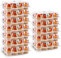 12 Count Cupcake Containers 12 Pack Cupcake Holders with Detachable Tall Dome Lids Clear Plastic Stackable Cupcake Boxes for 144 Cupcakes, BPA Free, Standard Size
