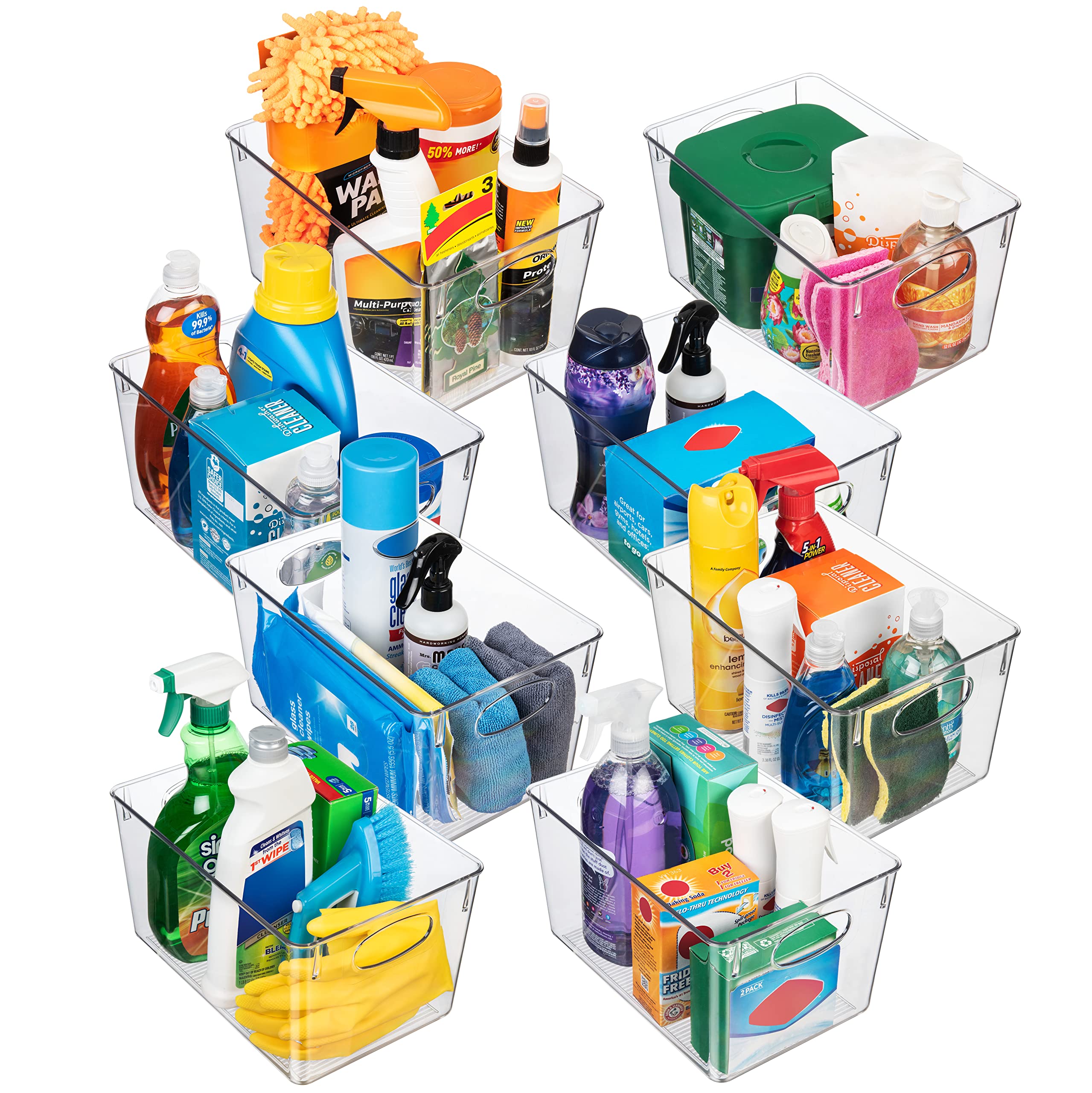 ClearSpace Plastic Storage Bins With lids, 4 Pack – Perfect Pantry Organization and Storage – Fridge Organizer, Pantry Storage Containers and Storage Bins, Cabinet Organizers