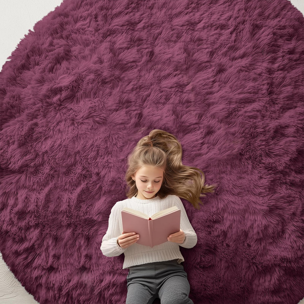 OLANLY Area Rugs for Living Room Bedroom, Machine Washable 4x5.9 ft Soft Fluffy Shaggy Bedside Rug, Indoor Floor Carpet for Kids Girls and Boys, Dorms, Nursery Rooms, Home Decor Aesthetic, Grey