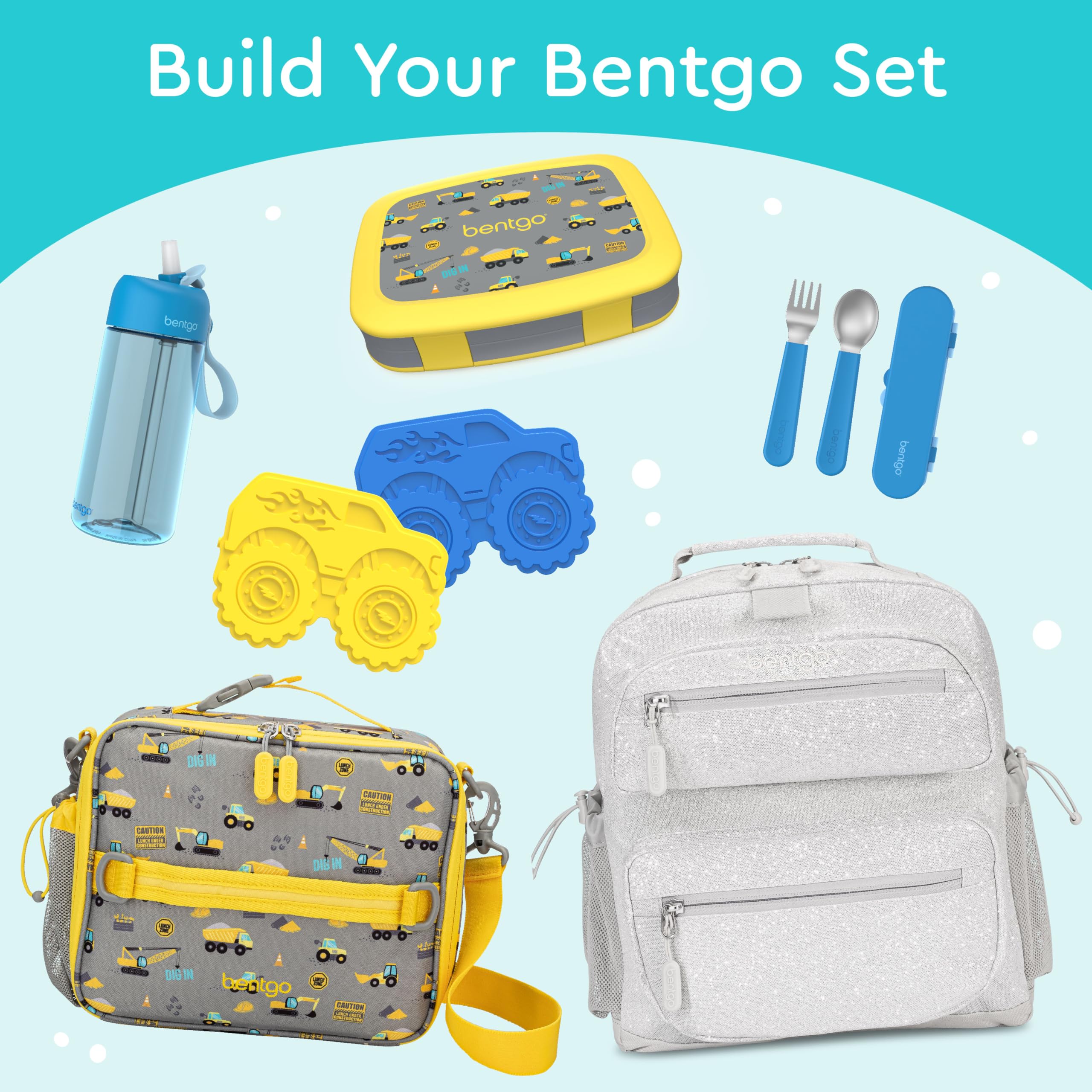 Bentgo Kids Prints Leak-Proof, 5-Compartment Bento-Style Kids Lunch Box - Ideal Portion Sizes for Ages 3-7, Durable, Drop-Proof, Dishwasher Safe, & PFAS & BPA-Free Materials (Unicorn)