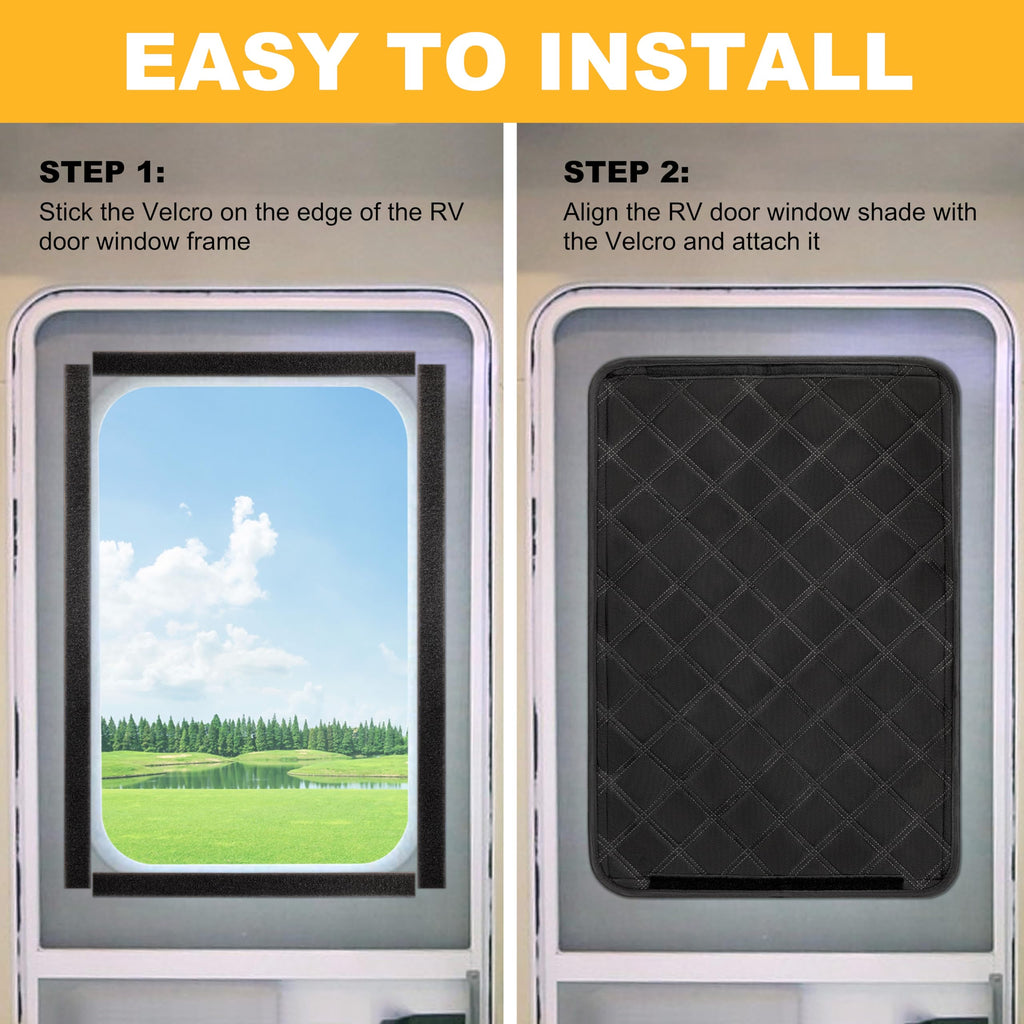 RedCall Rv Skylight Cover Insulator,Rv Vent Covers for Roof,Black Sun Blackout Fabric (16 x 16 inch),Camper Accessories for Inside