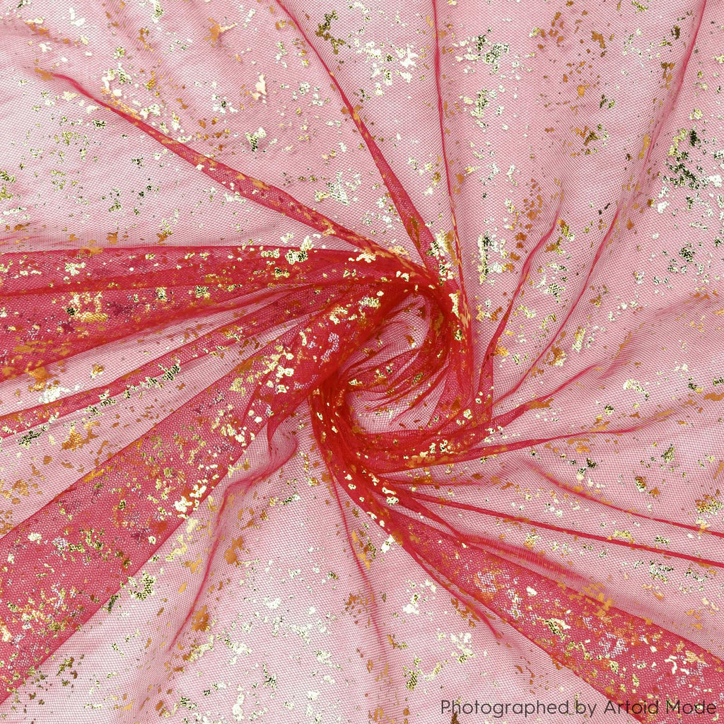 Artoid Mode Beige Gold Gauze Table Runner 120 Inch 10FT, Glitter Metallic Foil Sheer Dining Wedding Anniversary Holiday Birthday Table Decor for Home Party