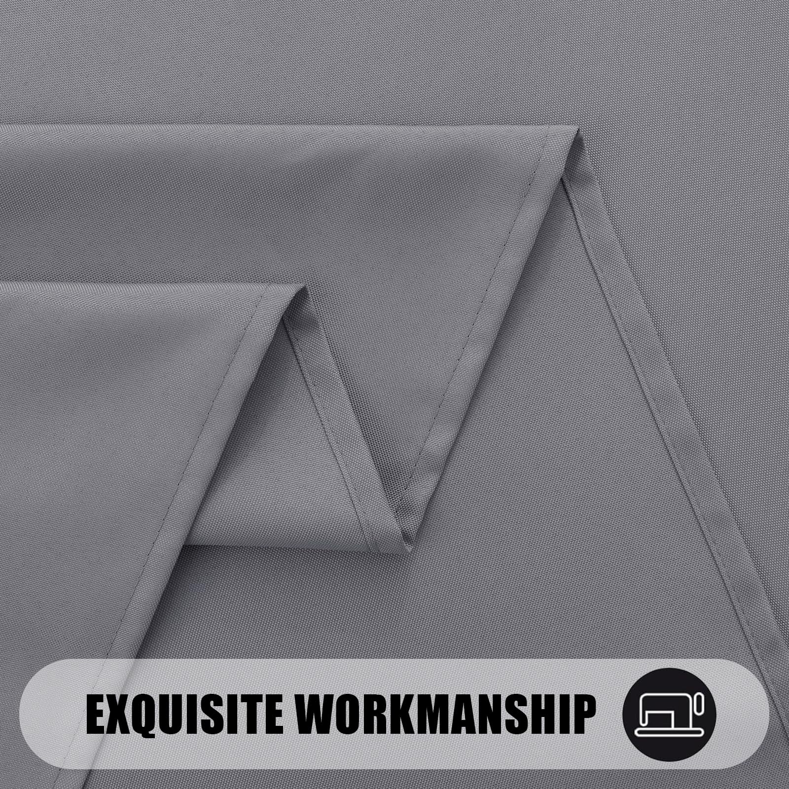 Smiry Rectangle Table Cloth, Waterproof Anti-Scratch Polyester Tablecloth, Decorative Washable Fabric Table Cover for Dining, Buffet, Parties and Outdoor, 60x84, Black