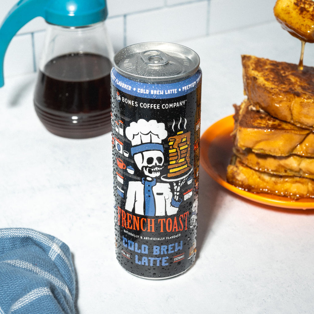 Bones Coffee Company S'mores Iced Coffee Latte - S'mores Flavored Canned Coffee Drink - 12 Pack Cans - 11 Oz Each