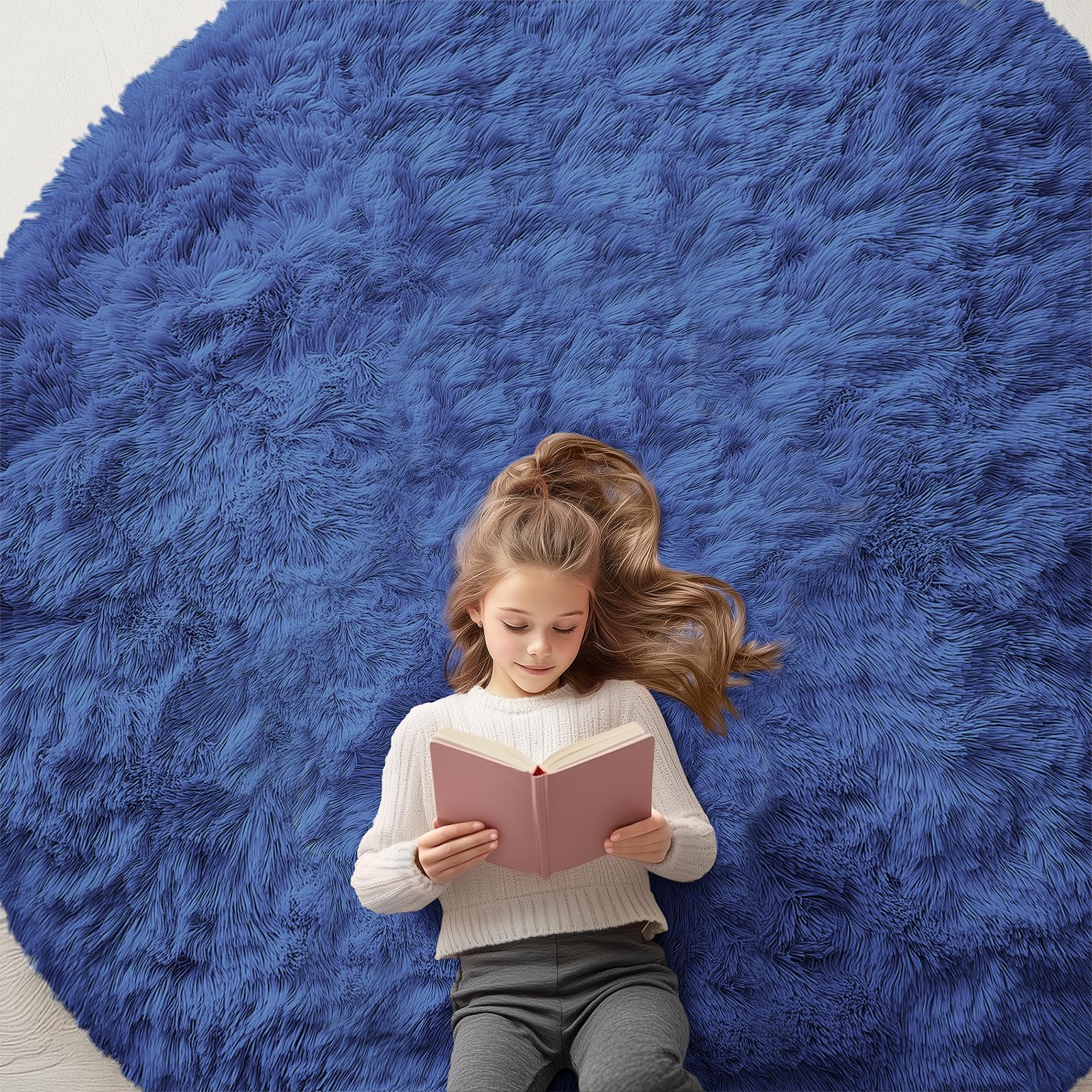 OLANLY Area Rugs for Living Room Bedroom, Machine Washable 4x5.9 ft Soft Fluffy Shaggy Bedside Rug, Indoor Floor Carpet for Kids Girls and Boys, Dorms, Nursery Rooms, Home Decor Aesthetic, Grey