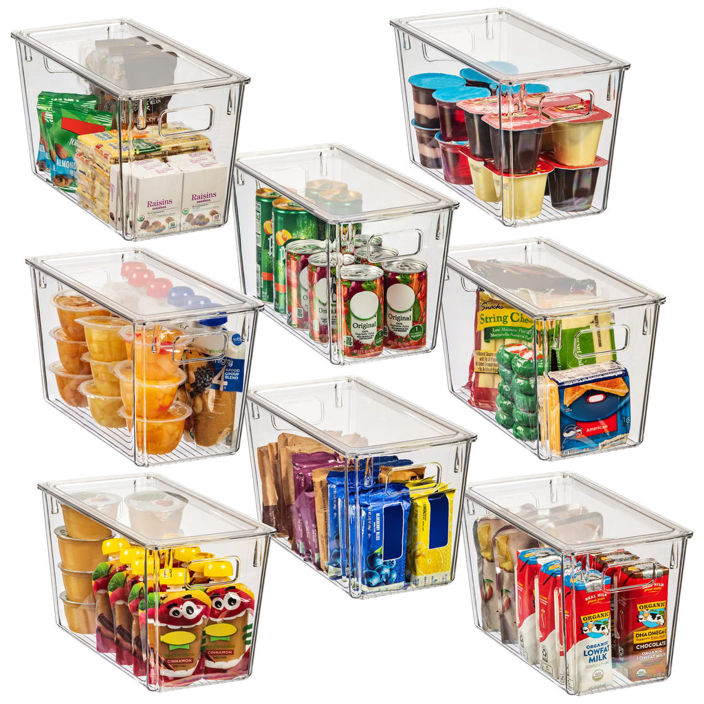 ClearSpace Plastic Storage Bins with Lids XL – Perfect Kitchen Organization or Pantry Storage – Fridge/Cabinet Organizers