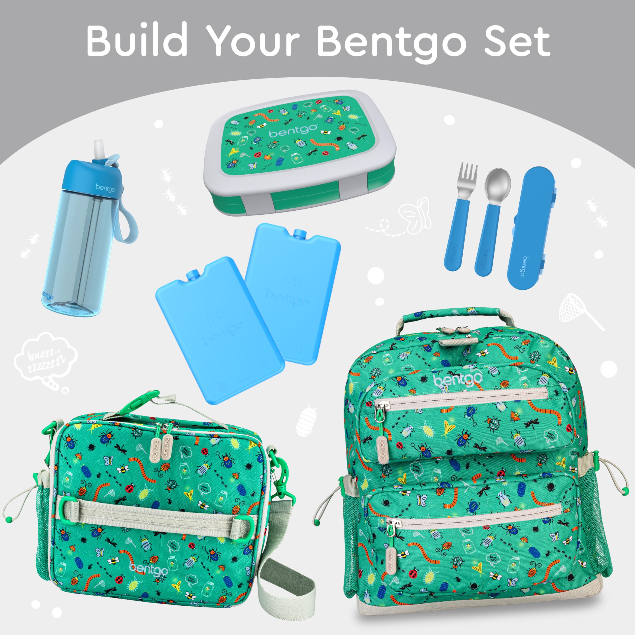 Bentgo Kids Prints Leak-Proof, 5-Compartment Bento-Style Kids Lunch Box - Ideal Portion Sizes for Ages 3-7, Durable, Drop-Proof, Dishwasher Safe, & PFAS & BPA-Free Materials (Unicorn)