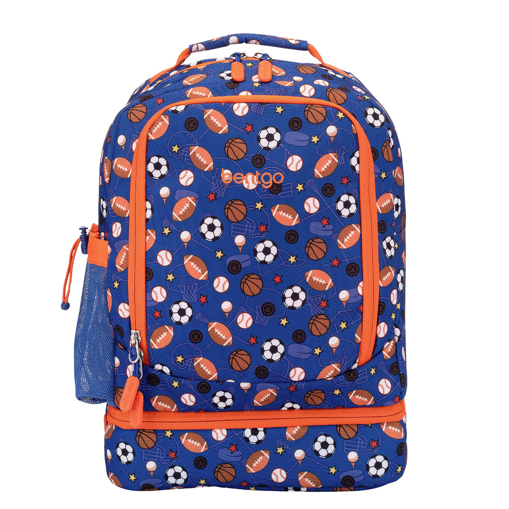 Bentgo Kids 2-in-1 Backpack & Insulated Lunch Bag - Durable 16” Backpack & Lunch Container in Unique Prints for School & Travel - Water Resistant, Padded & Large Compartments (Dinosaur)