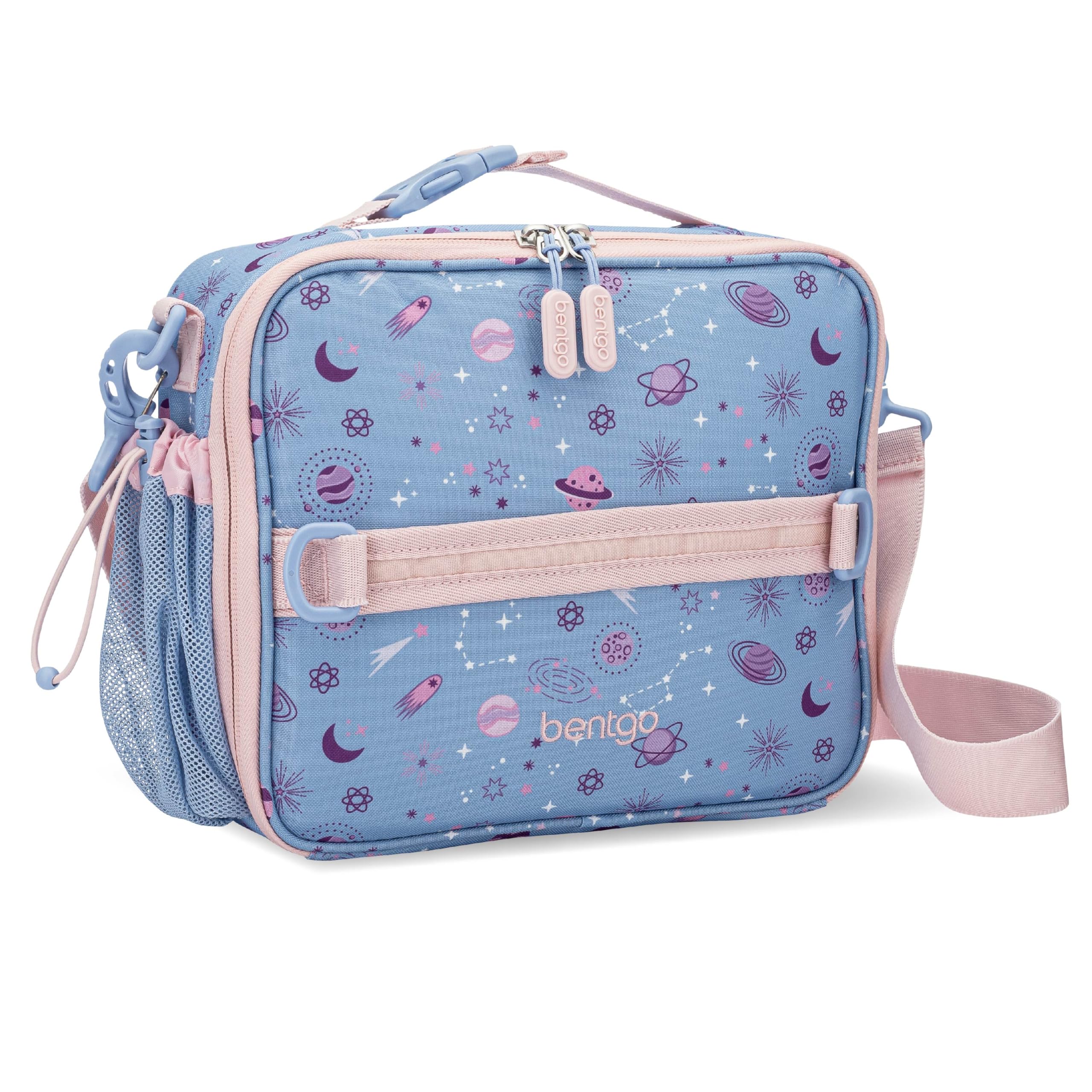 Bentgo Kids Lunch Bag - Durable, Double-Insulated Lunch Bag for Kids 3+; Holds Lunch Box, Water Bottle, & Snacks; Easy-Clean Water-Resistant Fabric & Multiple Zippered Pockets (Mermaid)