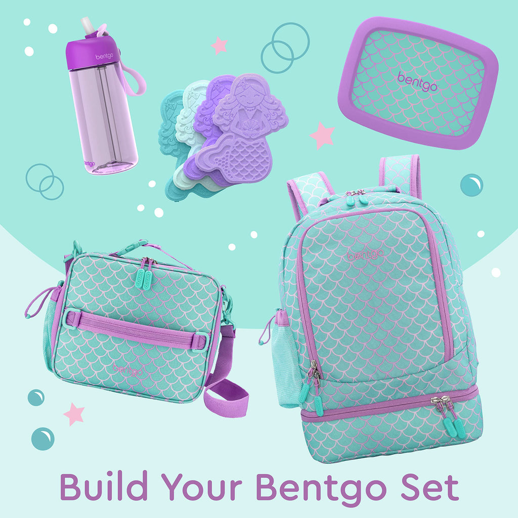 Bentgo Kids 2-in-1 Backpack & Insulated Lunch Bag - Durable 16” Backpack & Lunch Container in Unique Prints for School & Travel - Water Resistant, Padded & Large Compartments (Dinosaur)