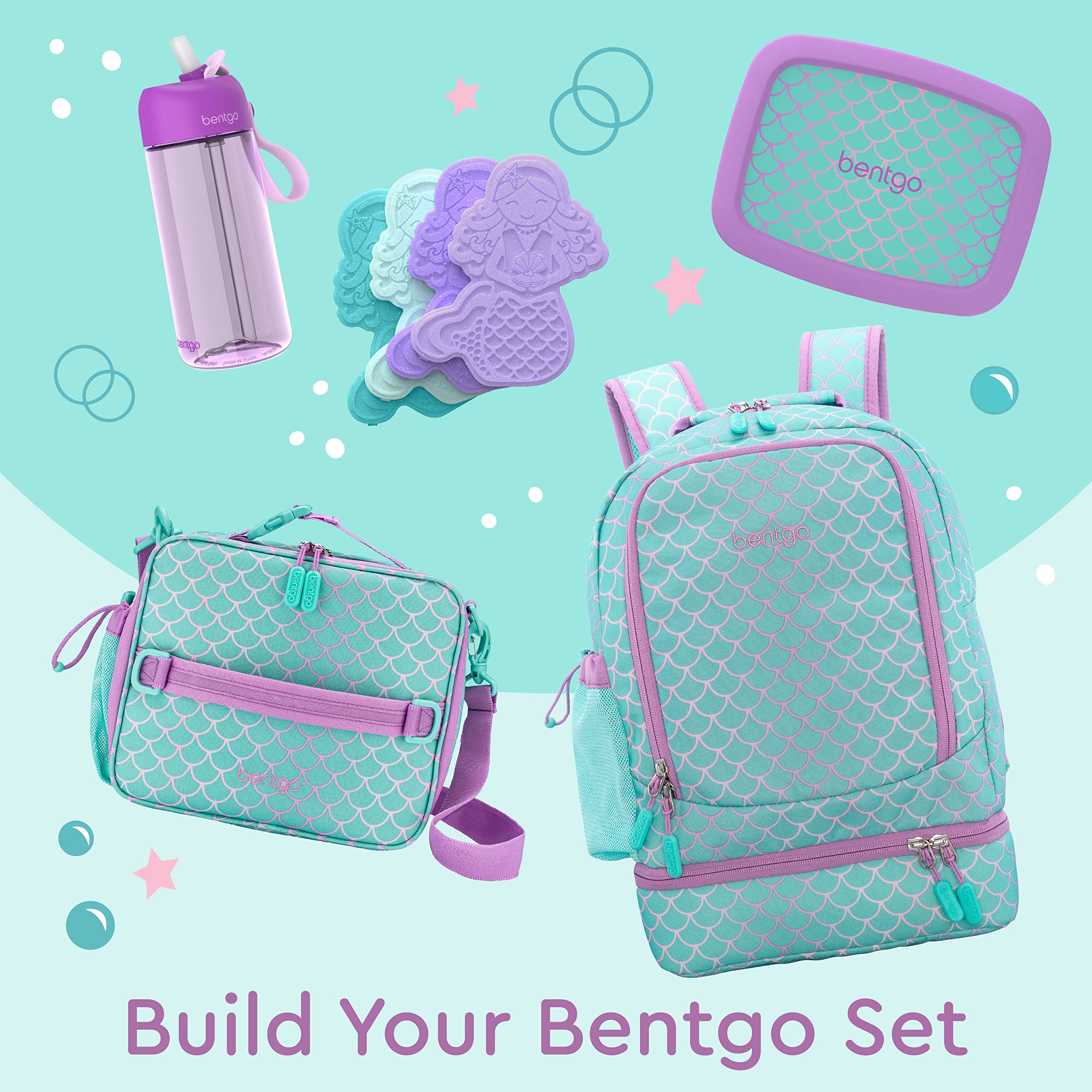 Bentgo Kids 2-in-1 Backpack & Insulated Lunch Bag - Durable 16” Backpack & Lunch Container in Unique Prints for School & Travel - Water Resistant, Padded & Large Compartments (Dinosaur)