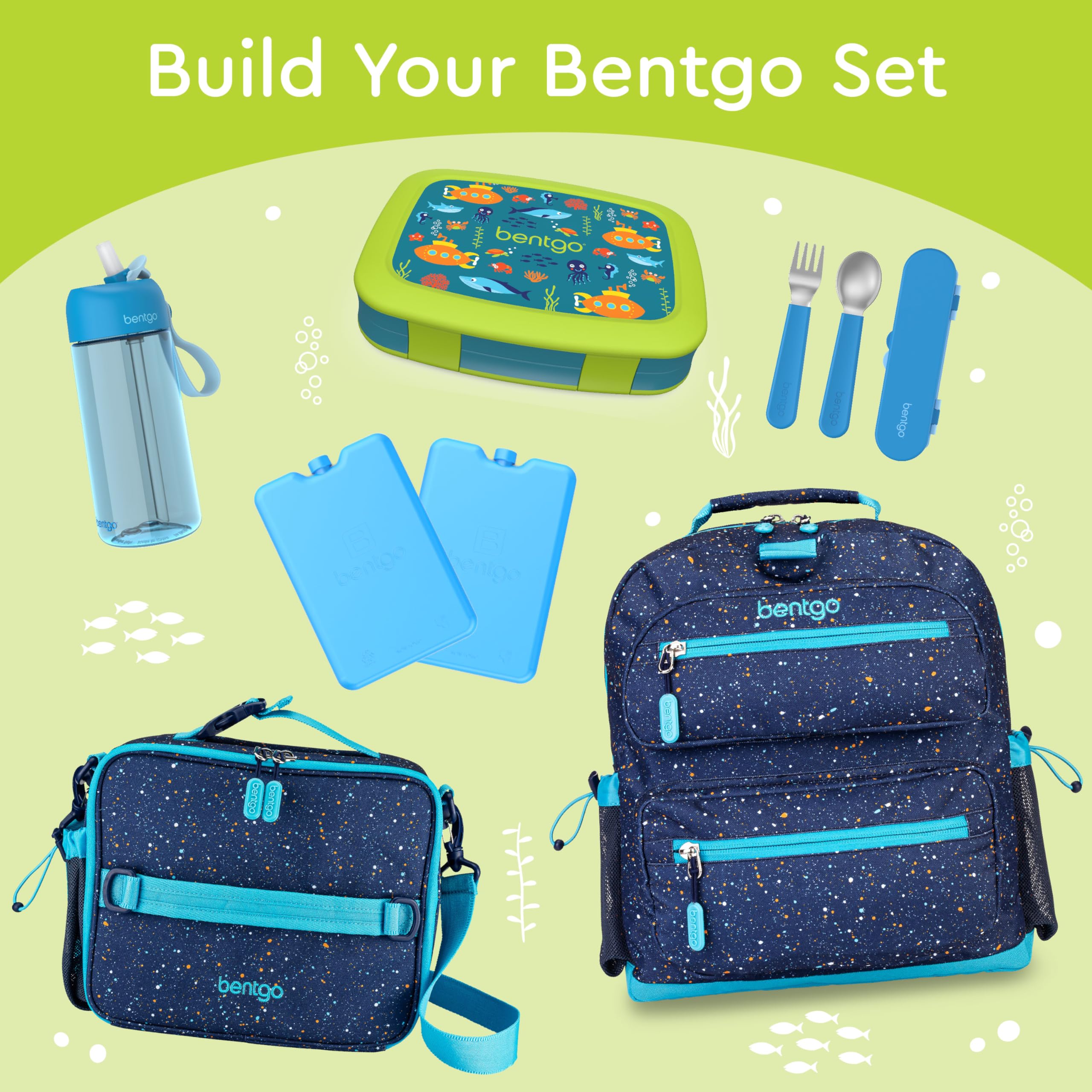 Bentgo Kids Prints Leak-Proof, 5-Compartment Bento-Style Kids Lunch Box - Ideal Portion Sizes for Ages 3-7, Durable, Drop-Proof, Dishwasher Safe, & PFAS & BPA-Free Materials (Unicorn)