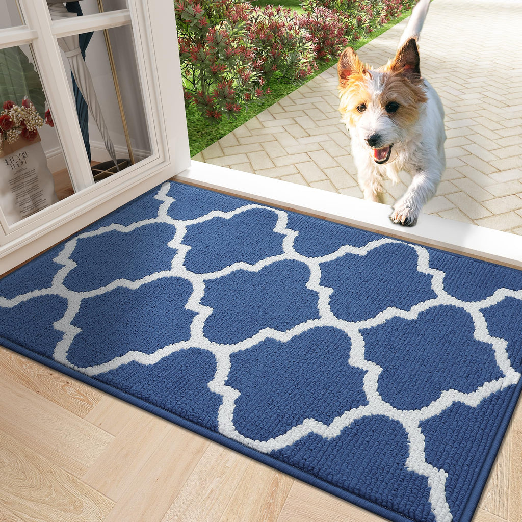 OLANLY Indoor Door Mat, 32x20, Non-Slip Absorbent Resist Dirt Entrance Mat, Washable Low-Profile Inside Floor Doormats for Entryway, Grey