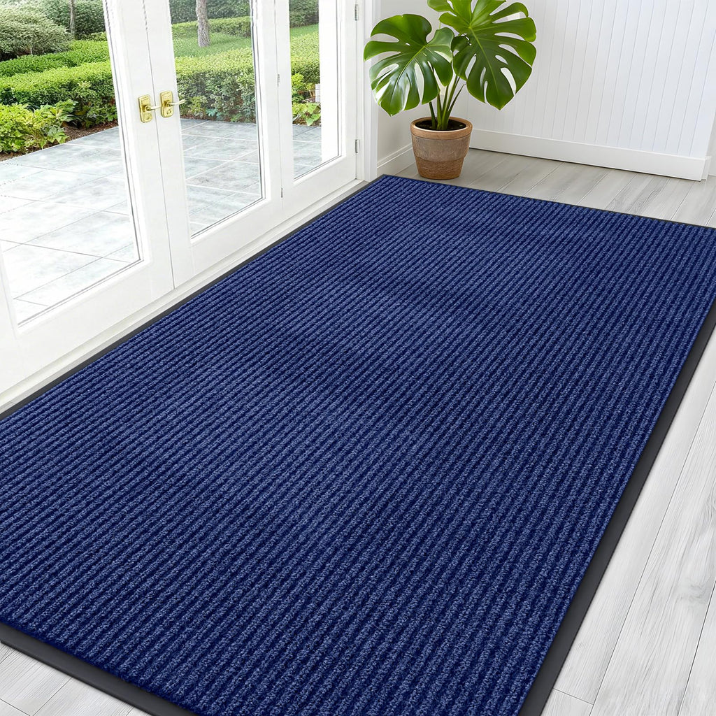 OLANLY Front Door Mat Indoor Outdoor Entrance, Waterproof Heavy Duty Doormat, Fade Resistant, Low Profile, Easy Clean Patio Porch Welcome Floor Mats for Entry, 29.5x17, Grey