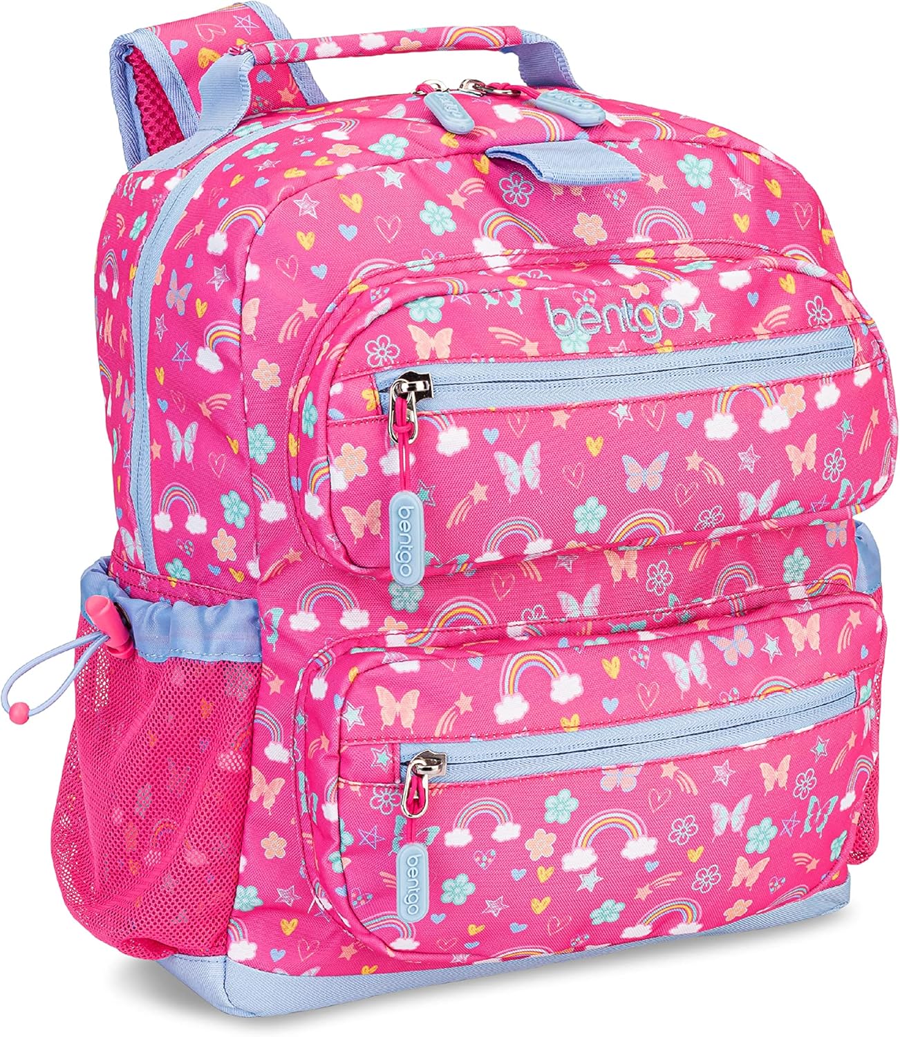 Bentgo® Kids 14” Backpack Set With Kids Prints Lunch Box (Rainbows and Butterflies)